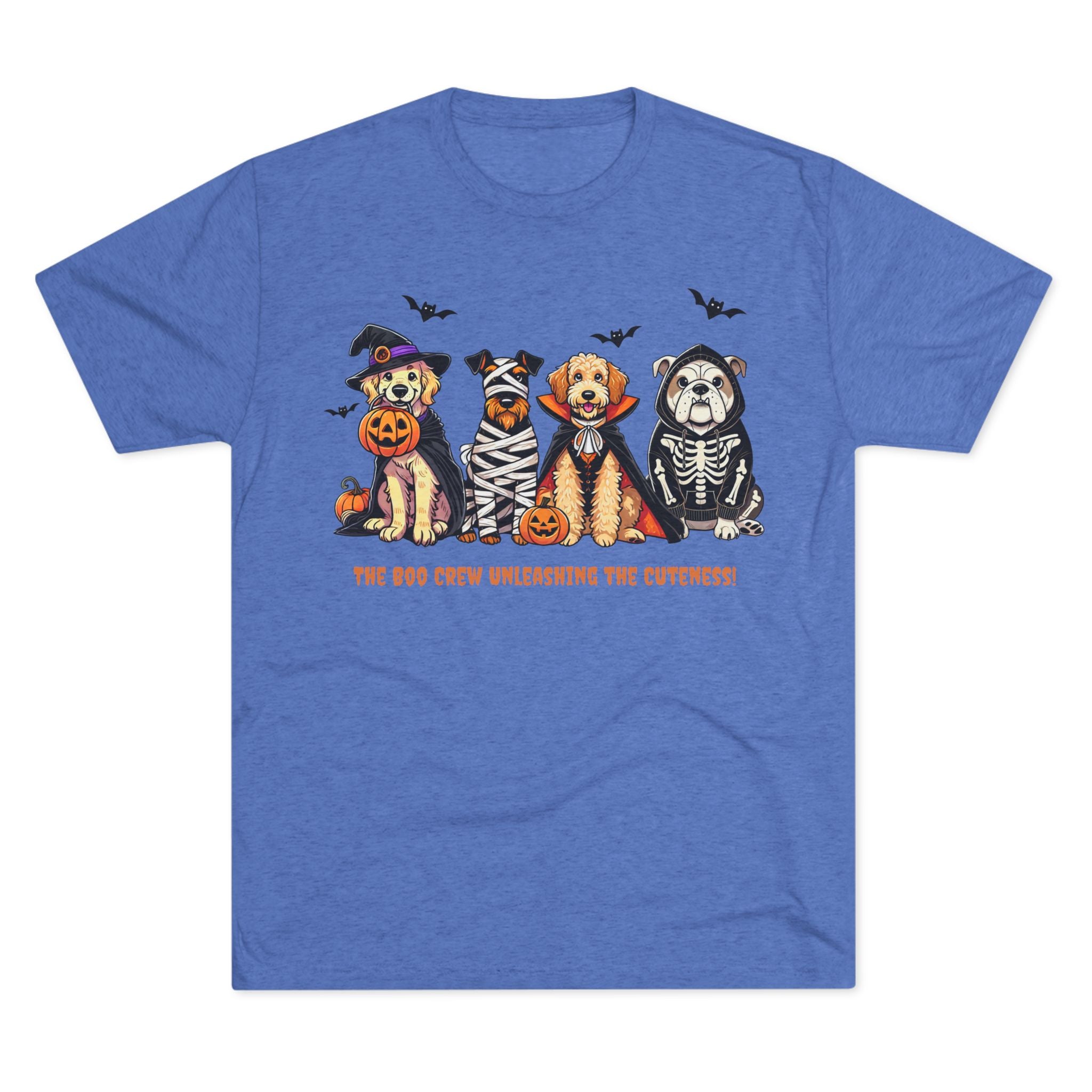 Spooky Paw Graphic Tee - Unisex Tri-Blend Crew Tee for Pet Lovers, Cute Animal Shirt, Halloween Apparel, Dog Lover Gift, Fall Fashion