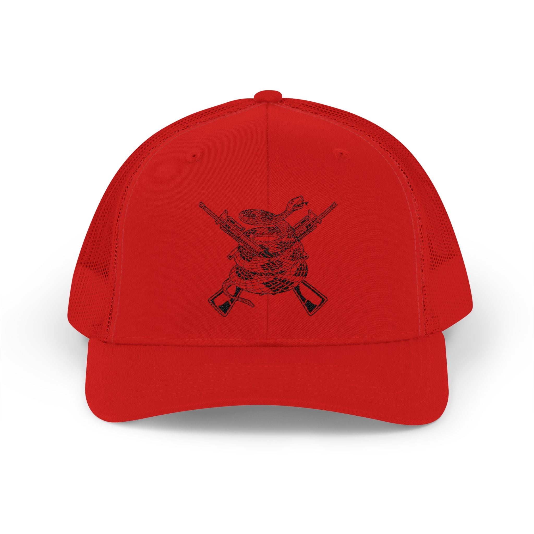 Snapback Cap, Crossed Rifles with Snake Design