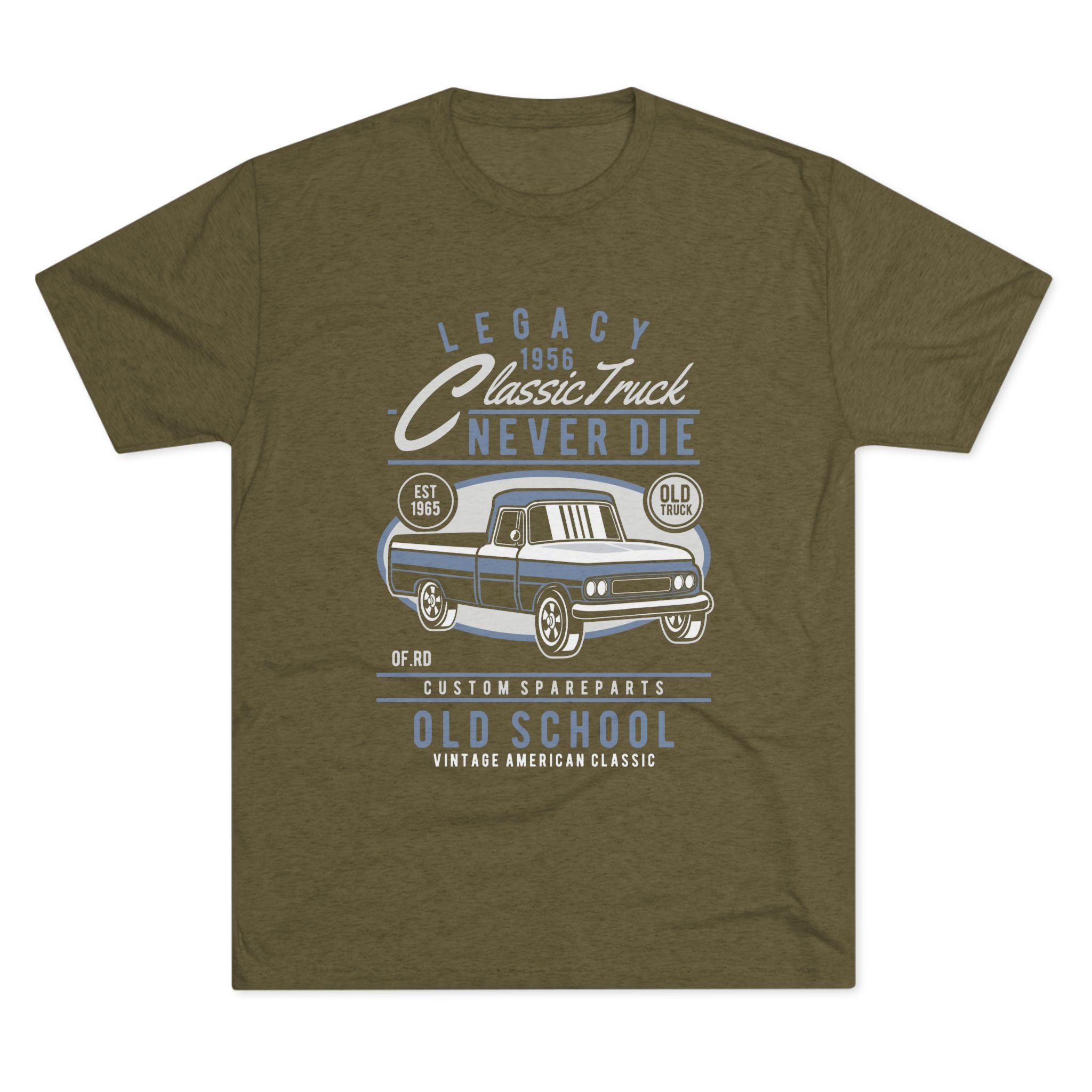 Vintage Classic Truck Tee - Unisex Tri-Blend Crew Neck