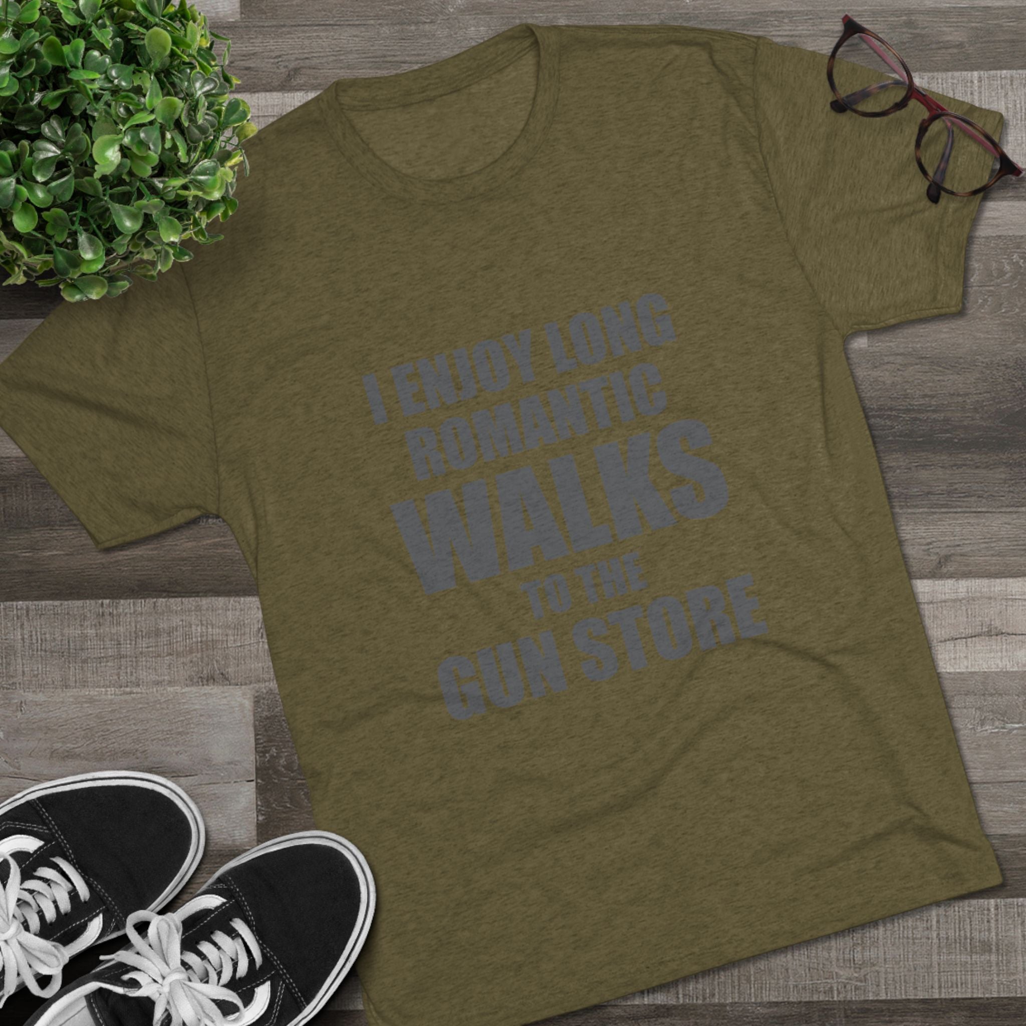 Gun Lover's Tri-Blend Tee - Romantic Walks Design