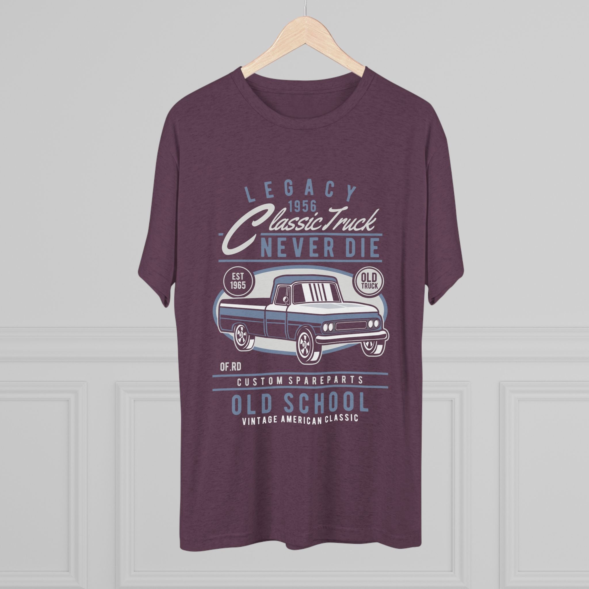 Vintage Classic Truck Tee - Unisex Tri-Blend Crew Neck