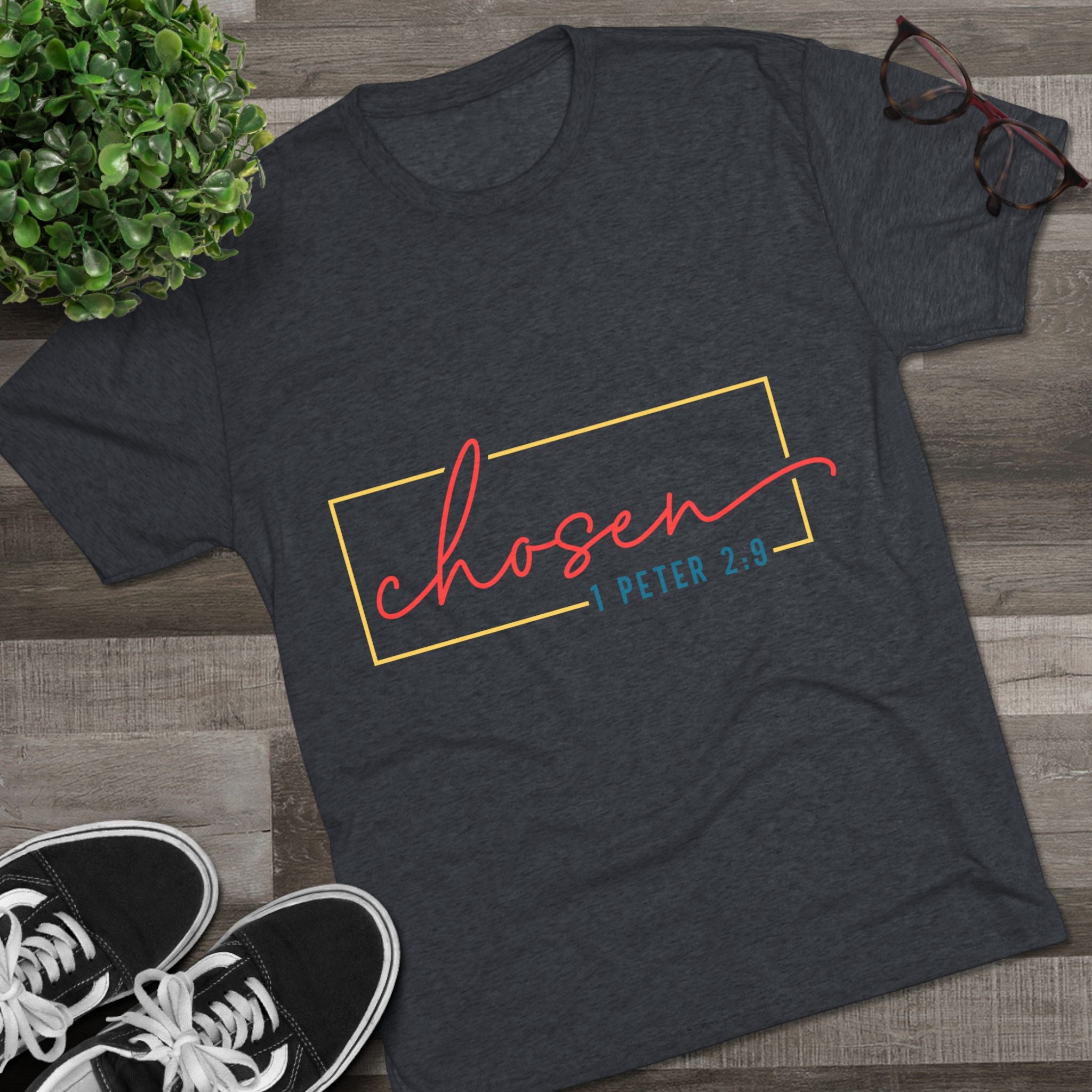 Faith-Inspired Unisex Tee, Chosen Comfort Shirt, Inspirational Crew T-Shirt, Casual Daily Wear, Gift for Believers