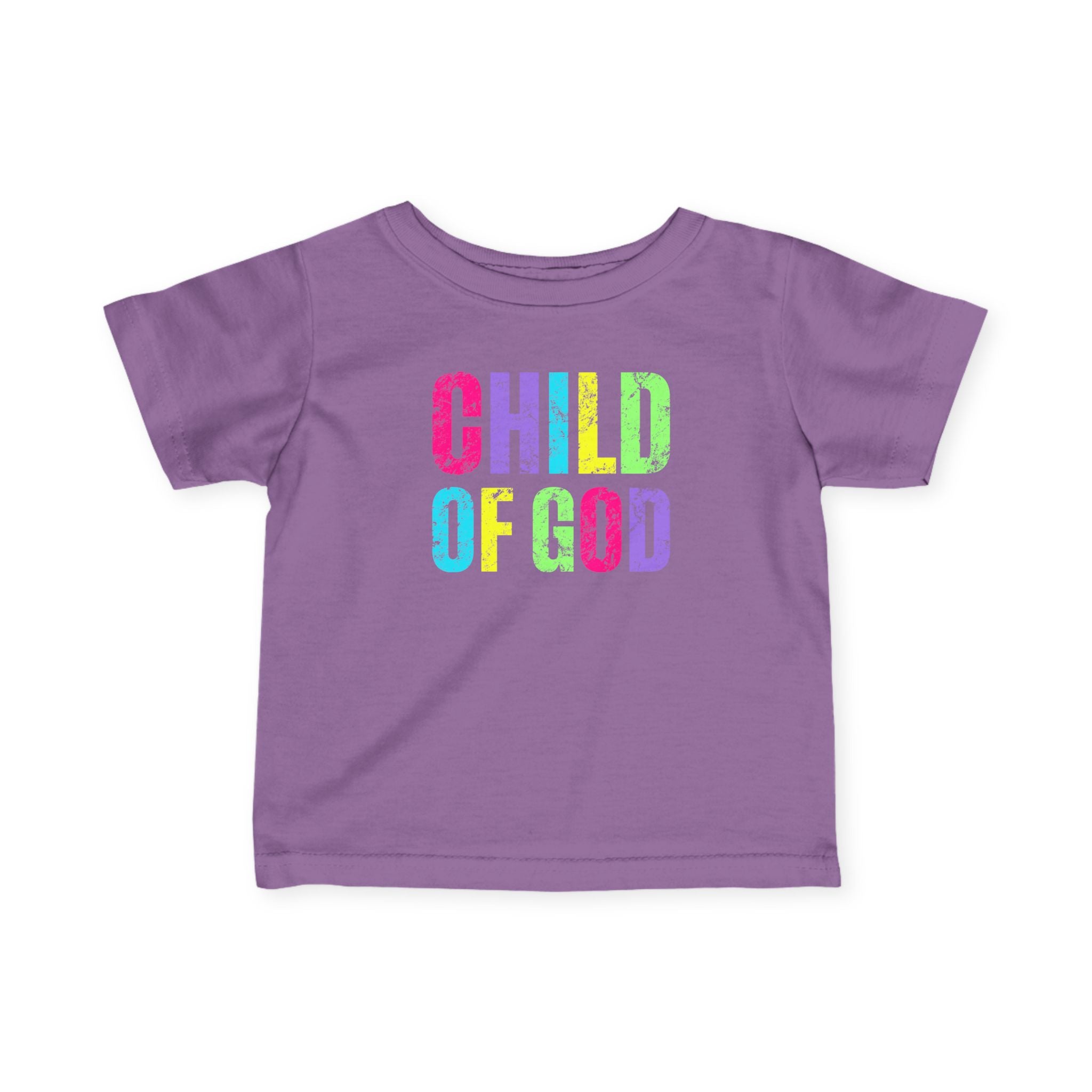 Colorful Child of God Infant Tee, Cute Baby T-Shirt, Rainbow Kids Shirt, Faith-Based Apparel, Baby Shower Gift