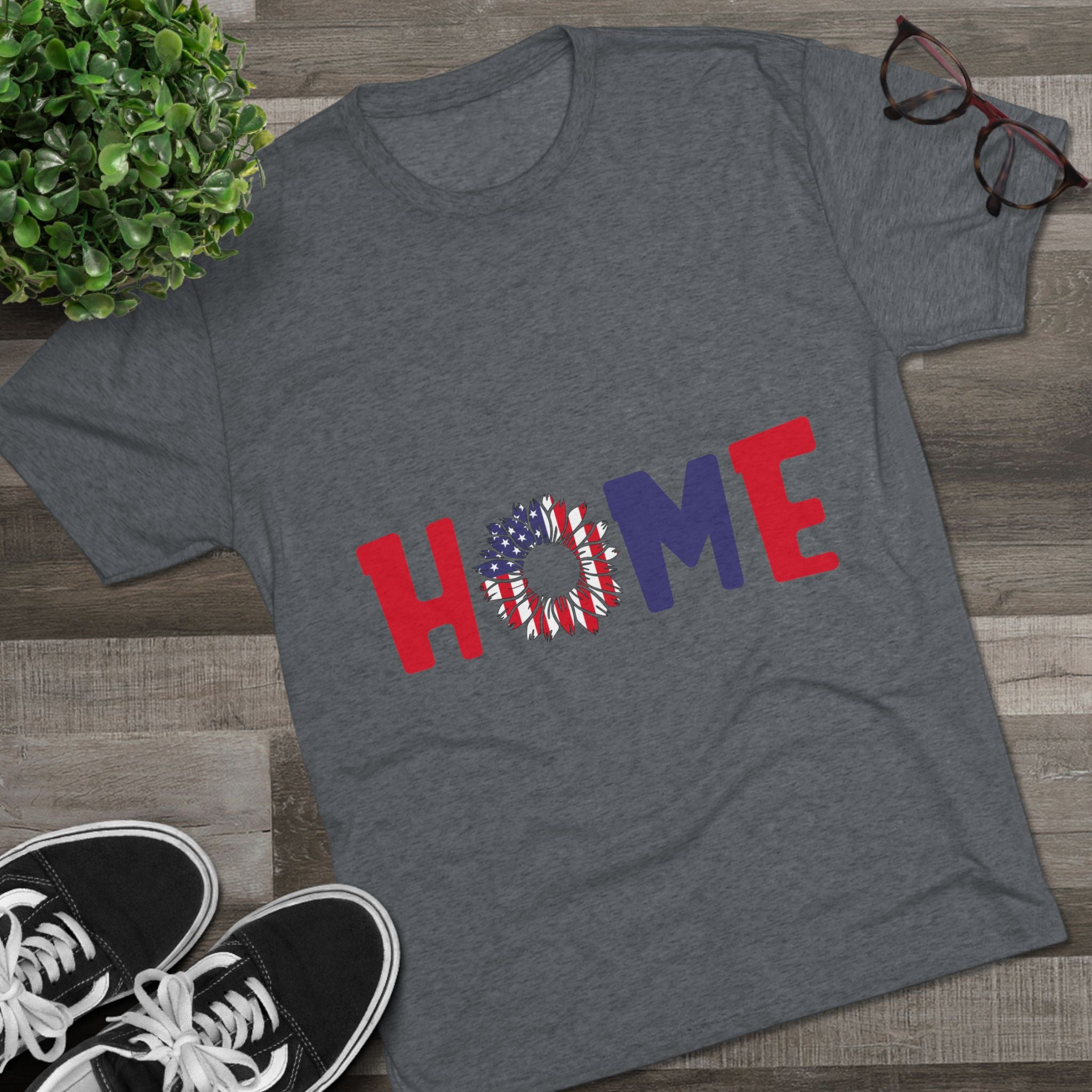 Graphic Tee Home in Red White and Blue Unisex Shirt