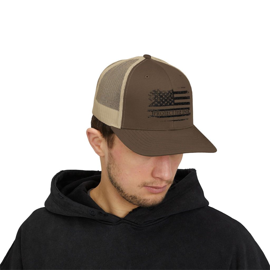 Snapback Cap American Flag Protect the 2nd