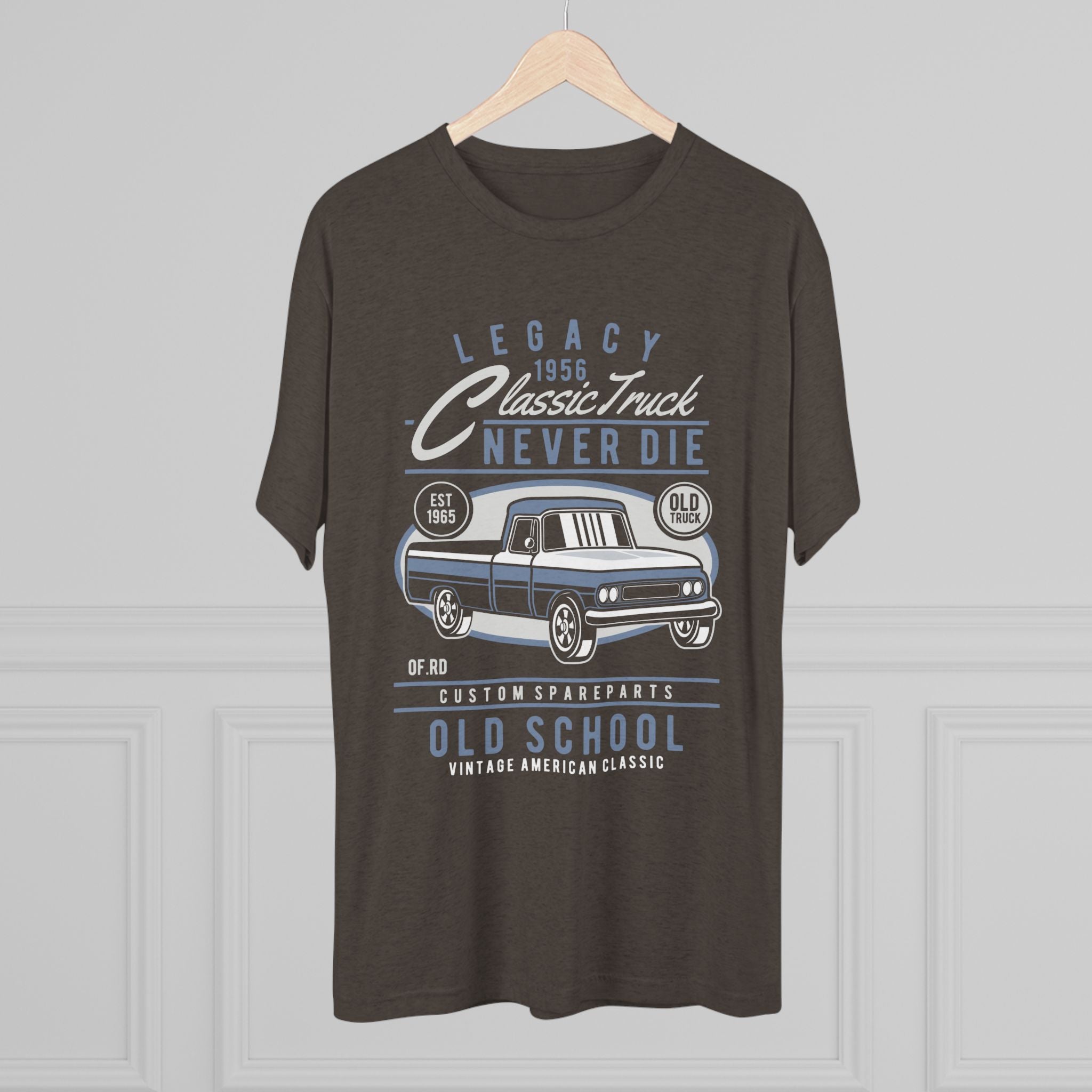 Vintage Classic Truck Tee - Unisex Tri-Blend Crew Neck