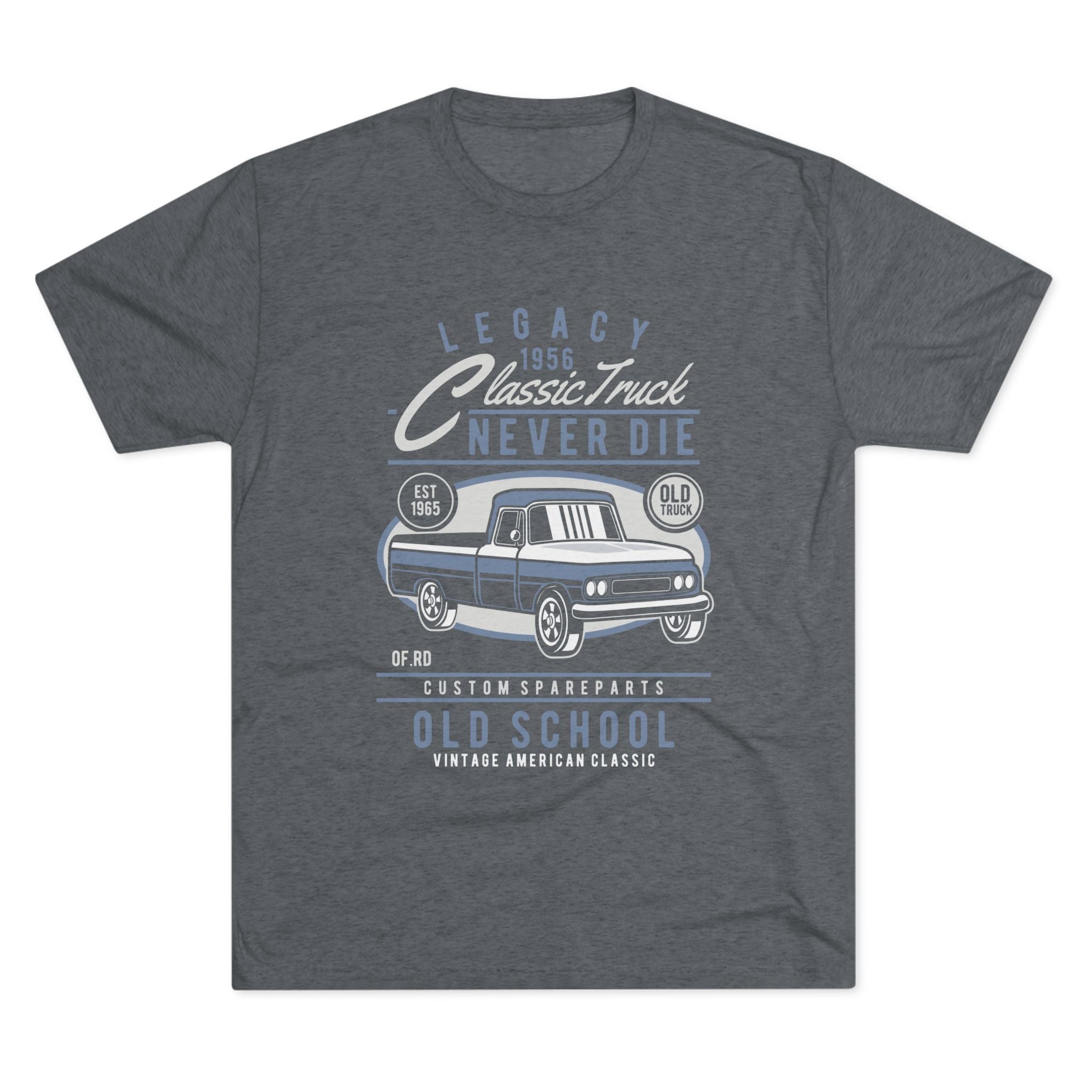Vintage Classic Truck Tee - Unisex Tri-Blend Crew Neck
