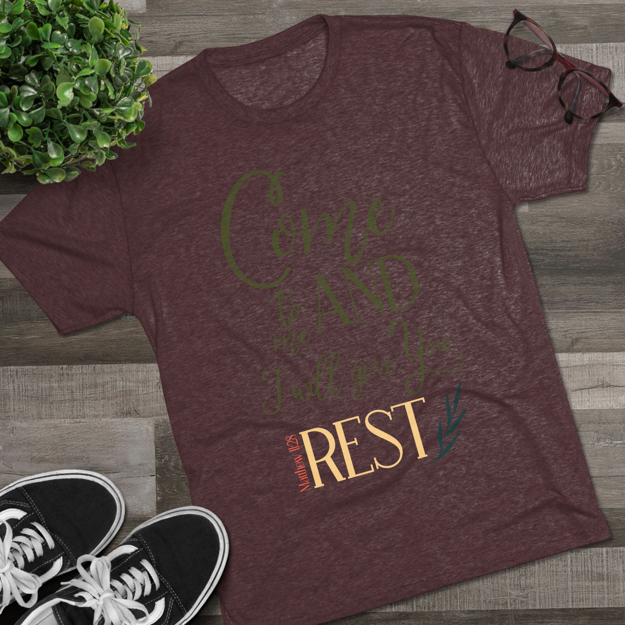 Crew Tee - 'Come to me and I will give you rest' T-Shirt