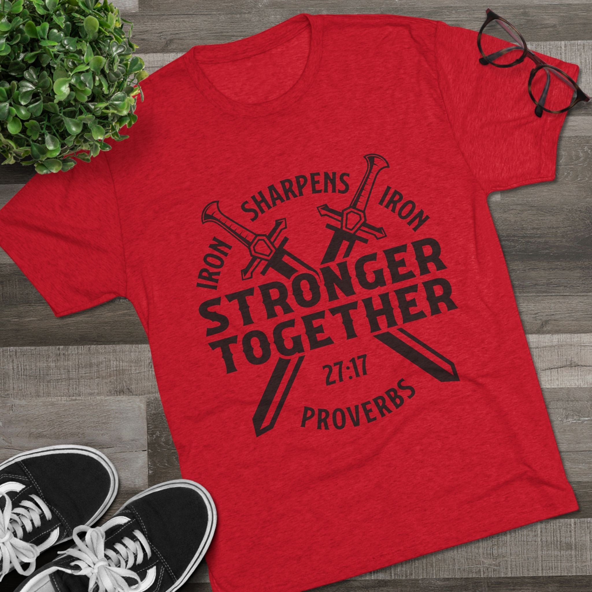 Unisex Tee - Iron Sharpens Iron Inspirational Quote Shirt