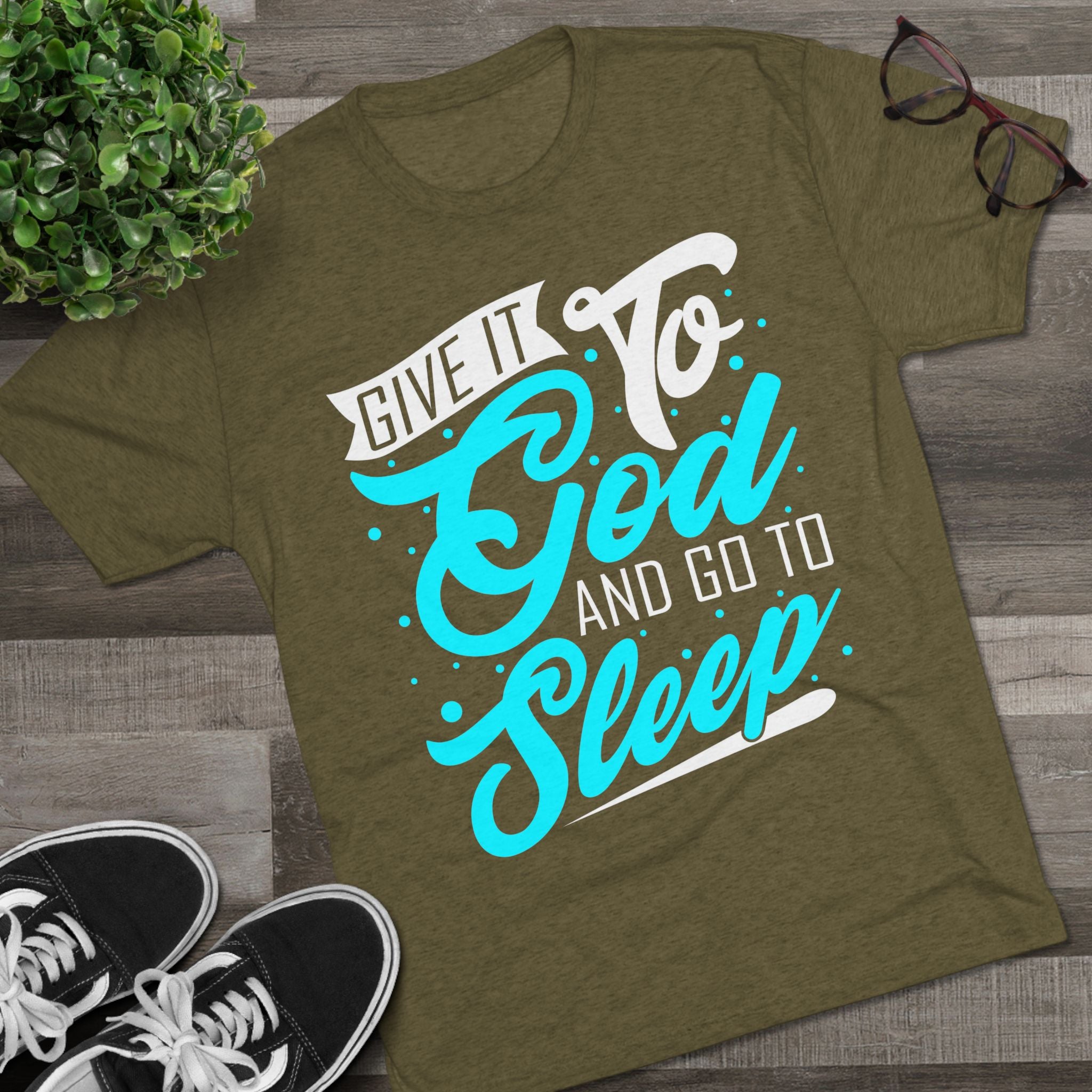 God Sleep Unisex Tri-Blend Crew Tee, Relaxation Shirt, Gift for Sleep Lovers, Comfortable Casual Wear, Perfect for Everyday
