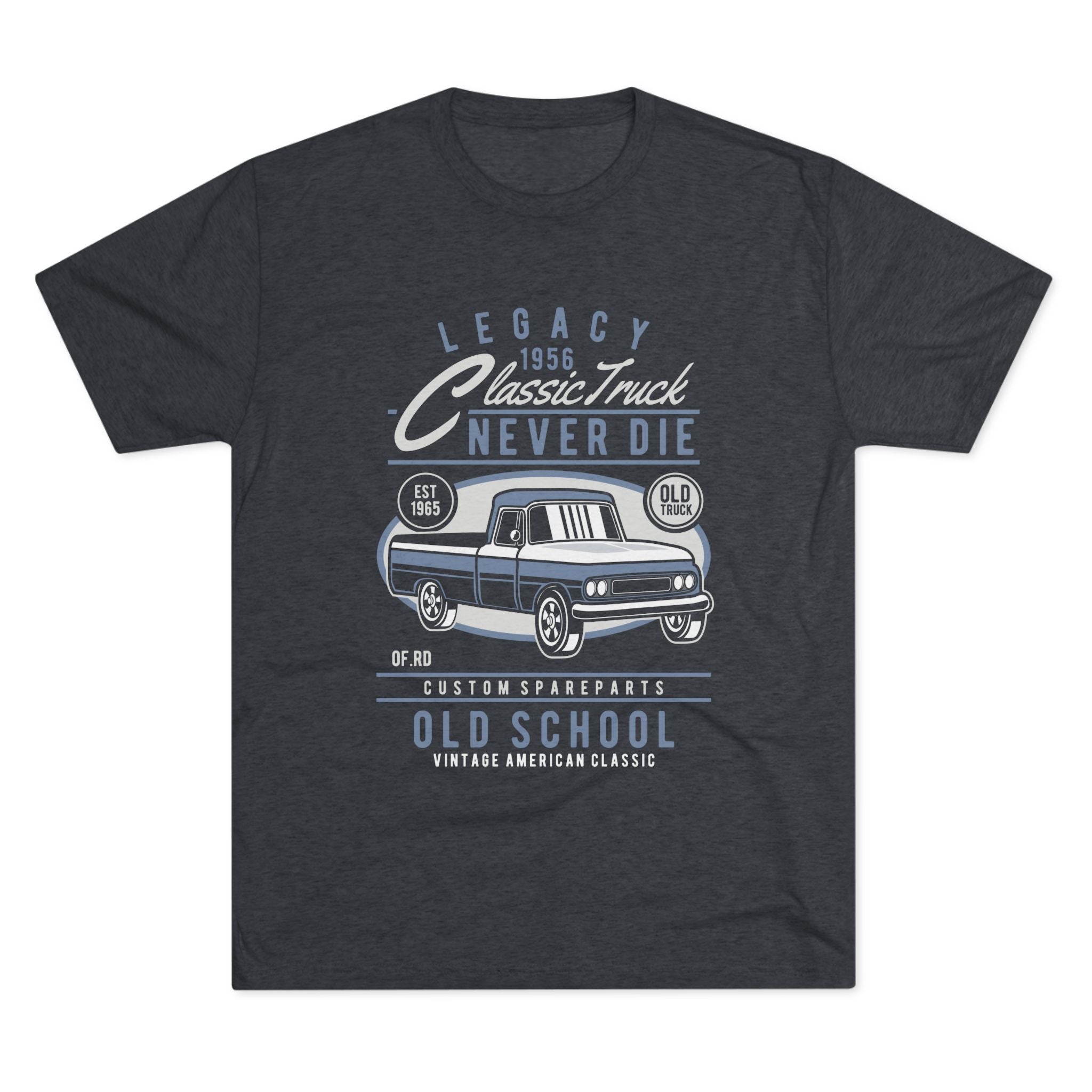 Vintage Classic Truck Tee - Unisex Tri-Blend Crew Neck