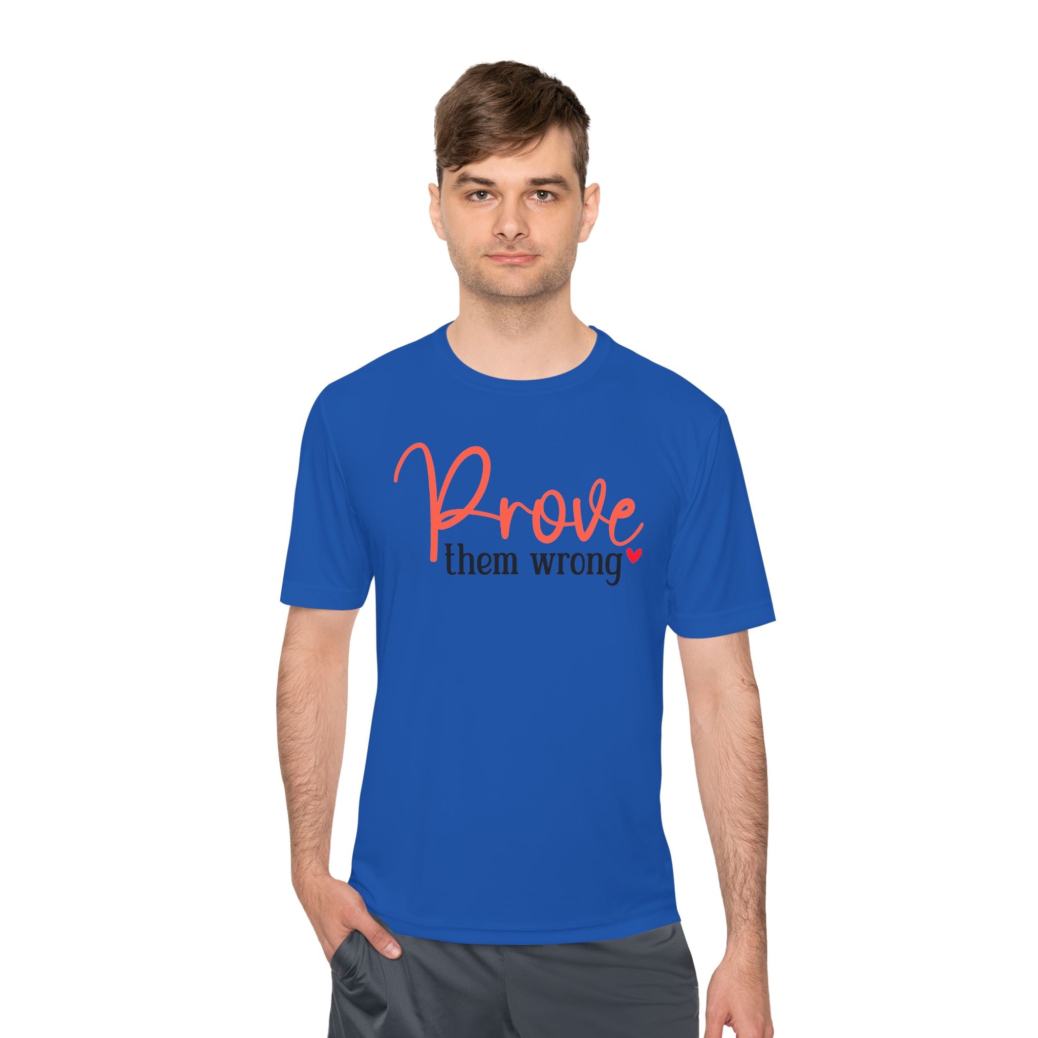 Moisture Wicking Tee - Prove them wrong, Inspirational Workout Shirt, Unisex Gym Top, Motivational Exercise T-Shirt, Fitness Apparel
