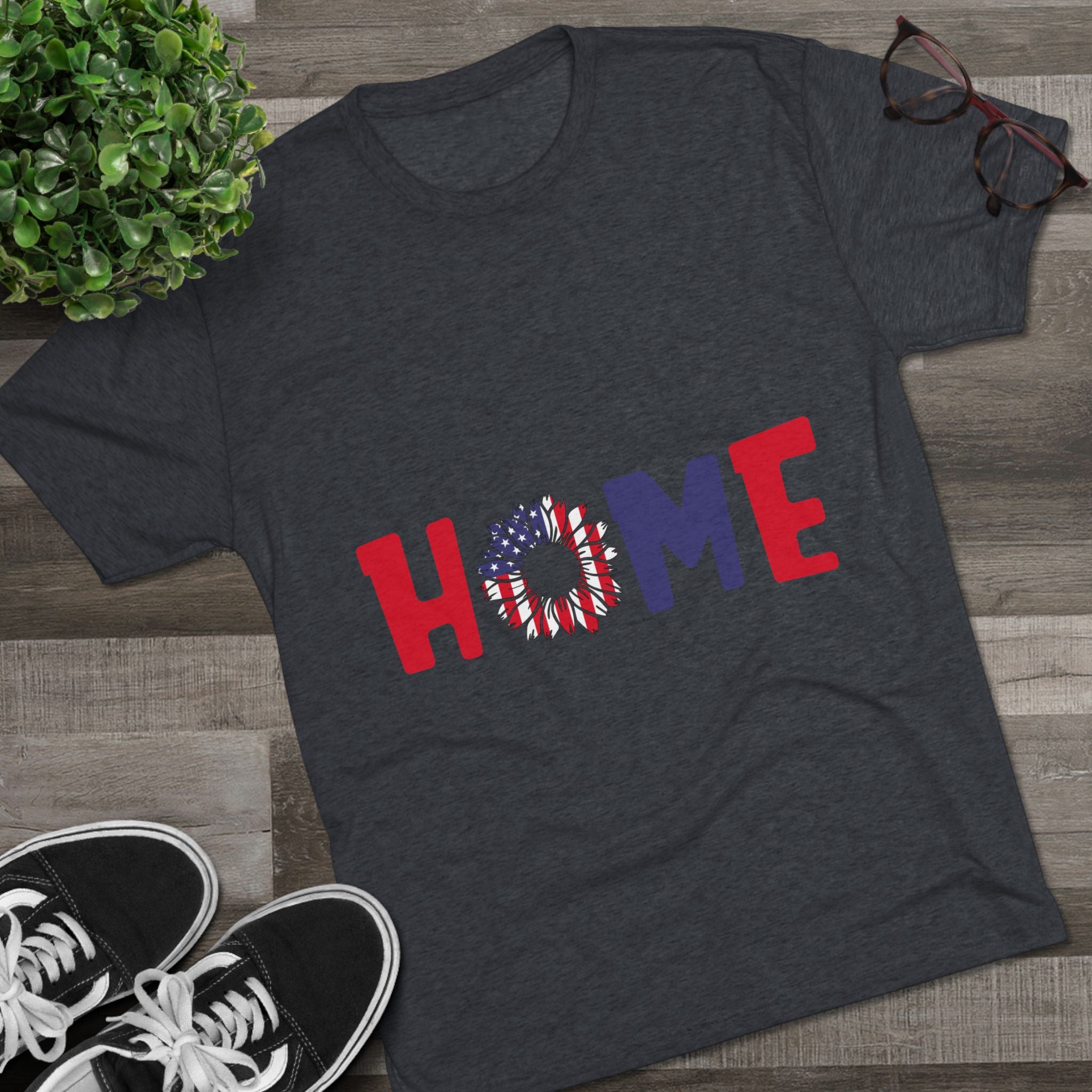 Graphic Tee Home in Red White and Blue Unisex Shirt