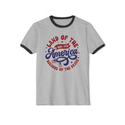 Ringer T-Shirt Land of the Free Because of the Brave