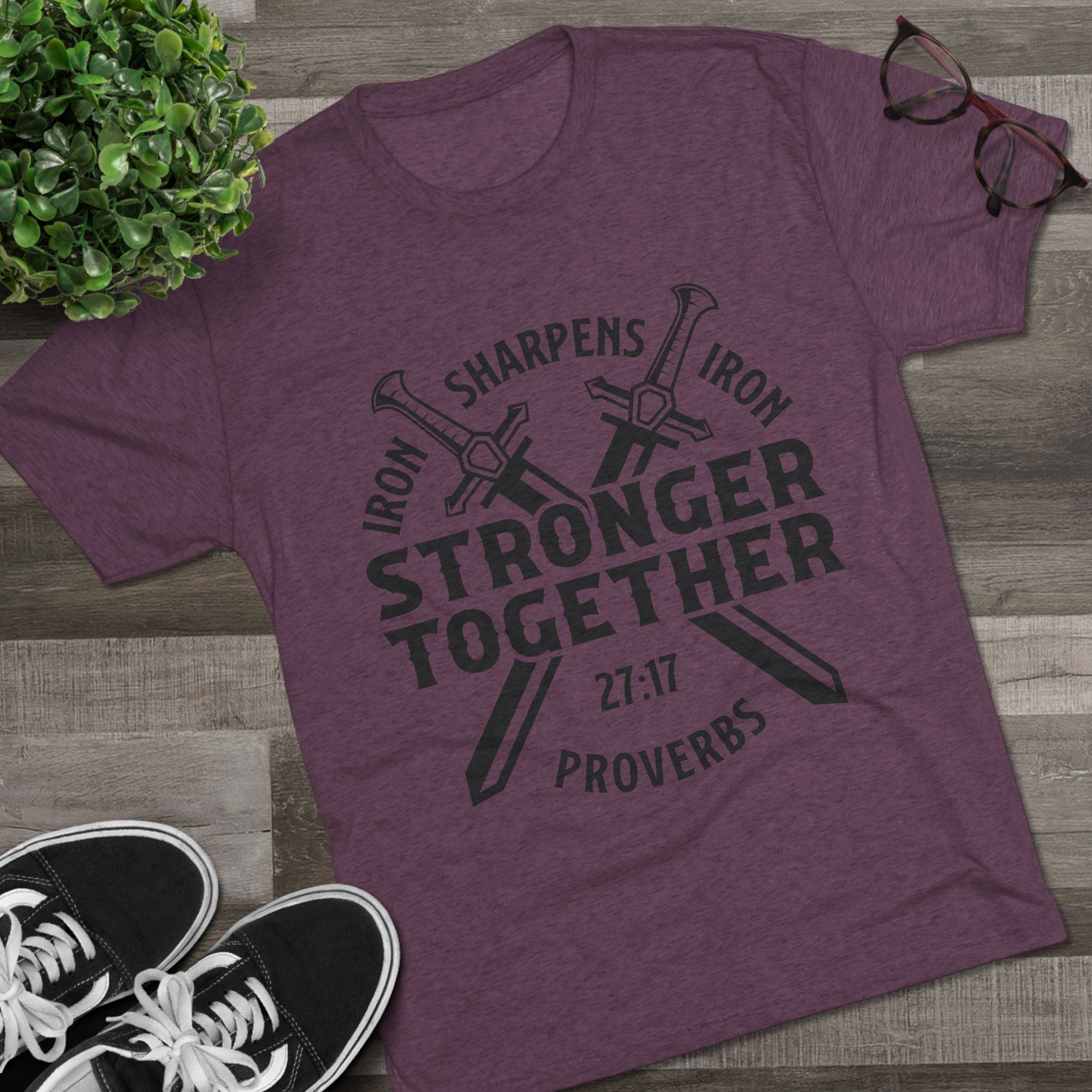 Unisex Tee - Iron Sharpens Iron Inspirational Quote Shirt