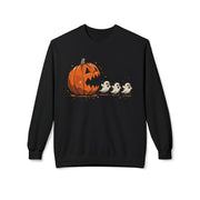 Halloween Ghost & Pumpkin Sweatshirt, Spooky Crewneck, Fall Fashion, Funny Sweatshirt, Halloween Apparel, Unisex Cozy Wear