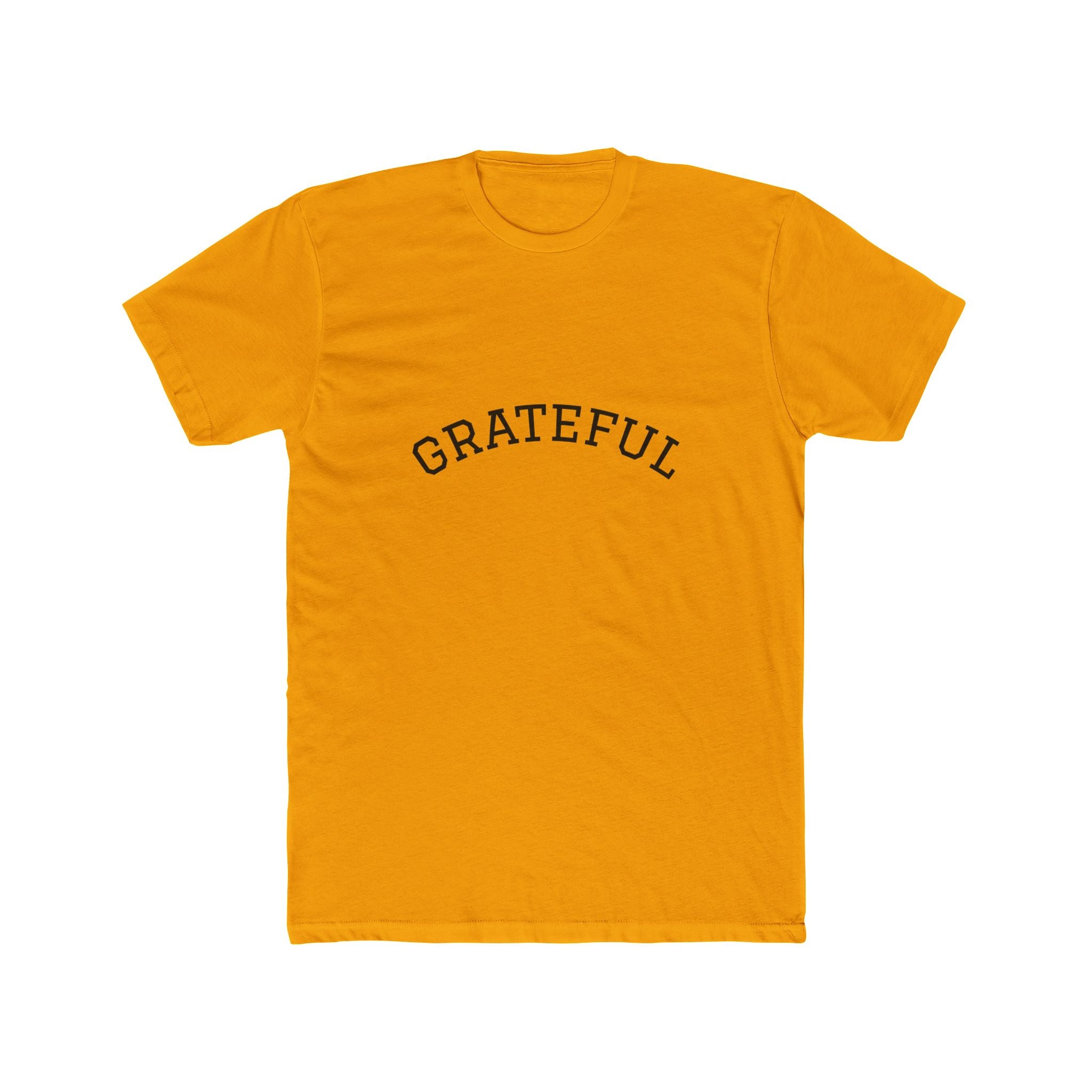 Grateful Unisex Cotton Crew Tee, Inspirational Gift, Casual Wear, Birthday, Thanksgiving Apparel, Everyday Tee