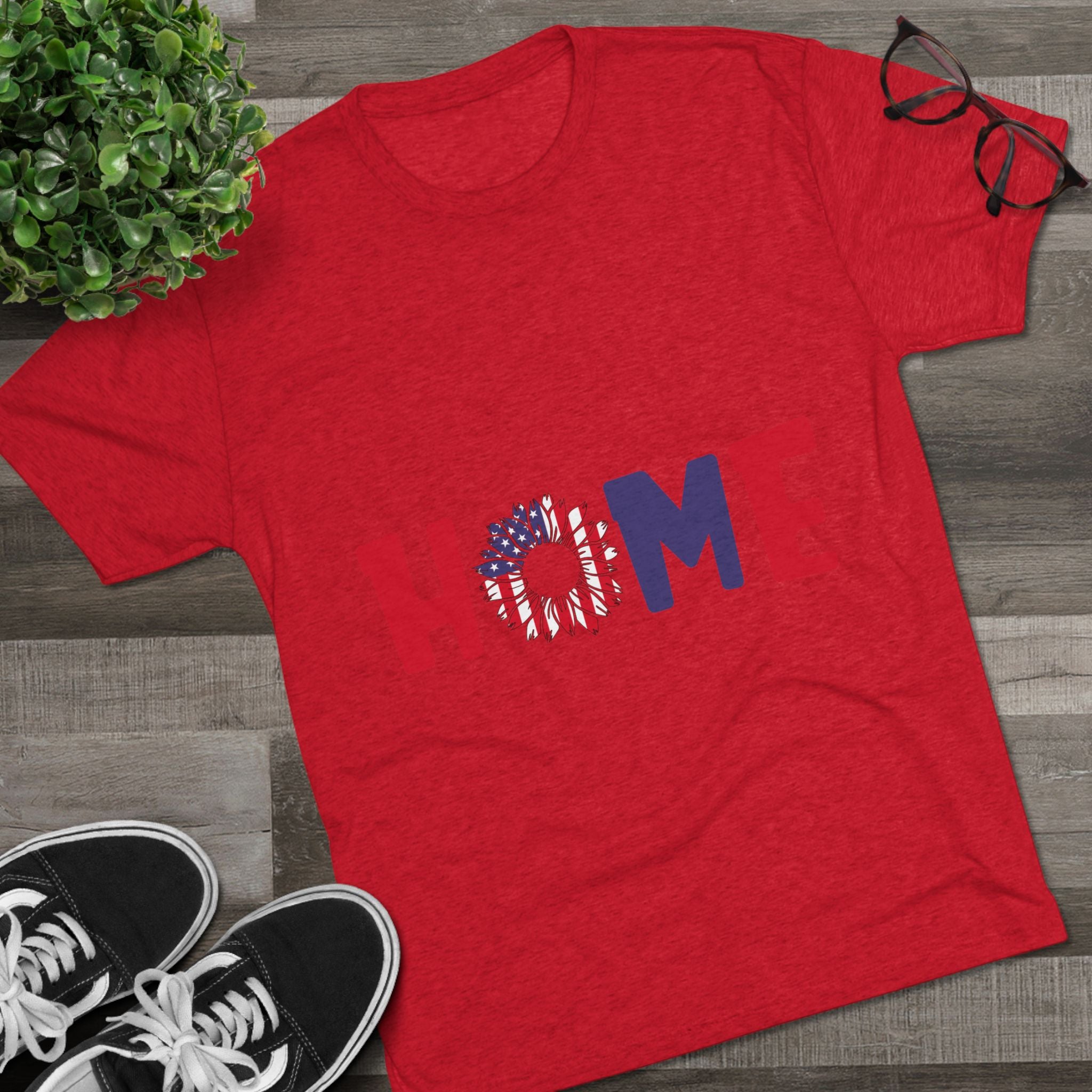 Graphic Tee Home in Red White and Blue Unisex Shirt