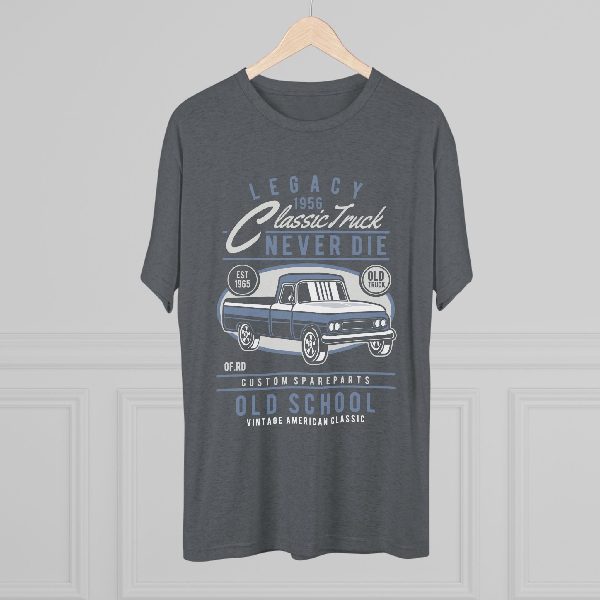 Vintage Classic Truck Tee - Unisex Tri-Blend Crew Neck