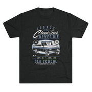 Vintage Classic Truck Tee - Unisex Tri-Blend Crew Neck