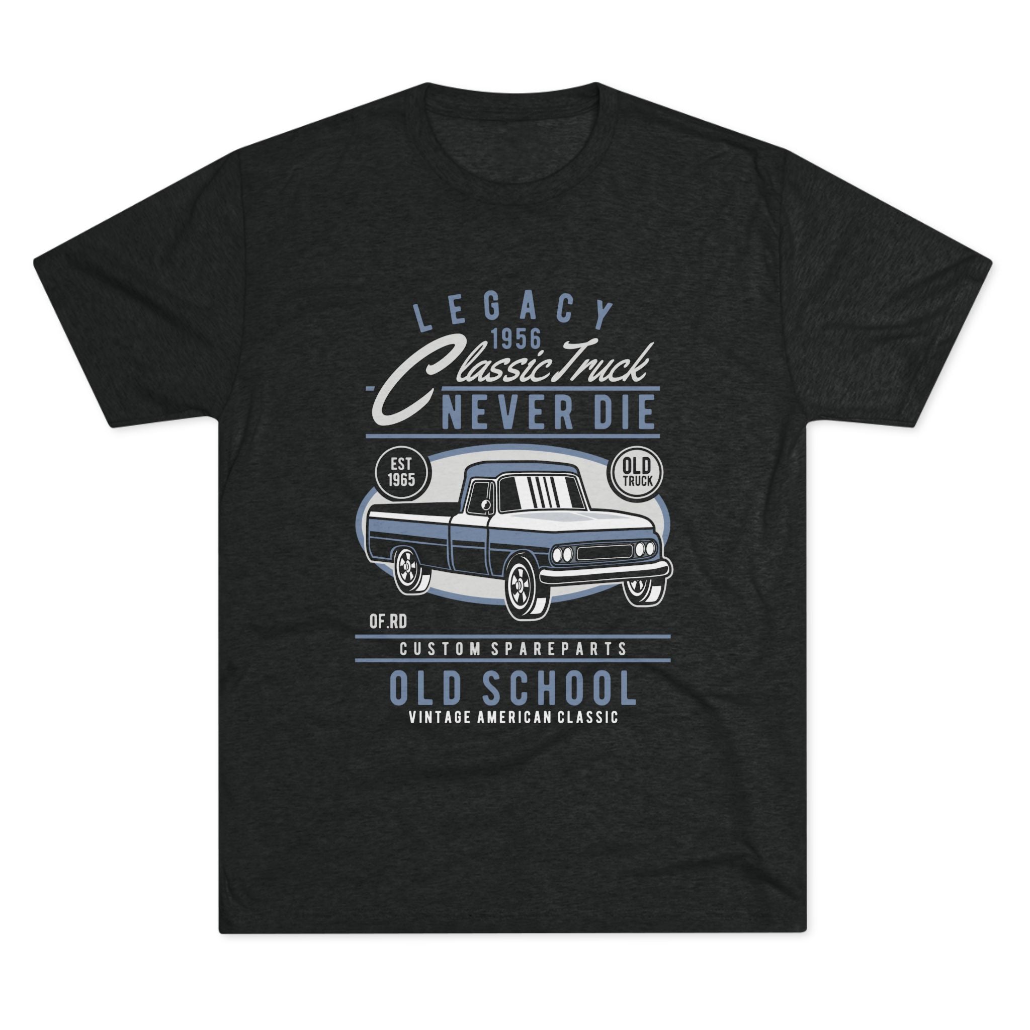 Vintage Classic Truck Tee - Unisex Tri-Blend Crew Neck