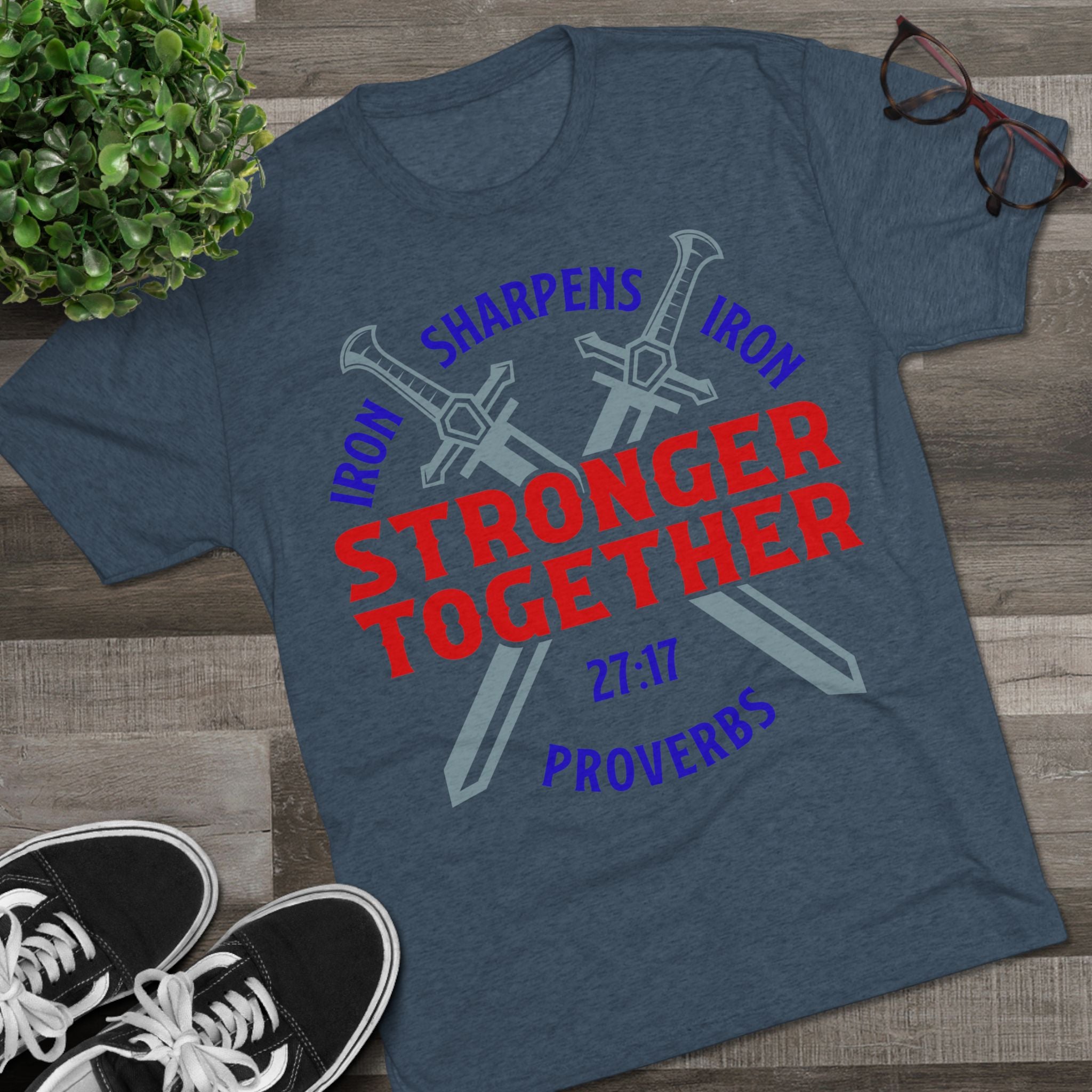 Unisex Tee - Iron Sharpens Iron Inspirational Quote Shirt