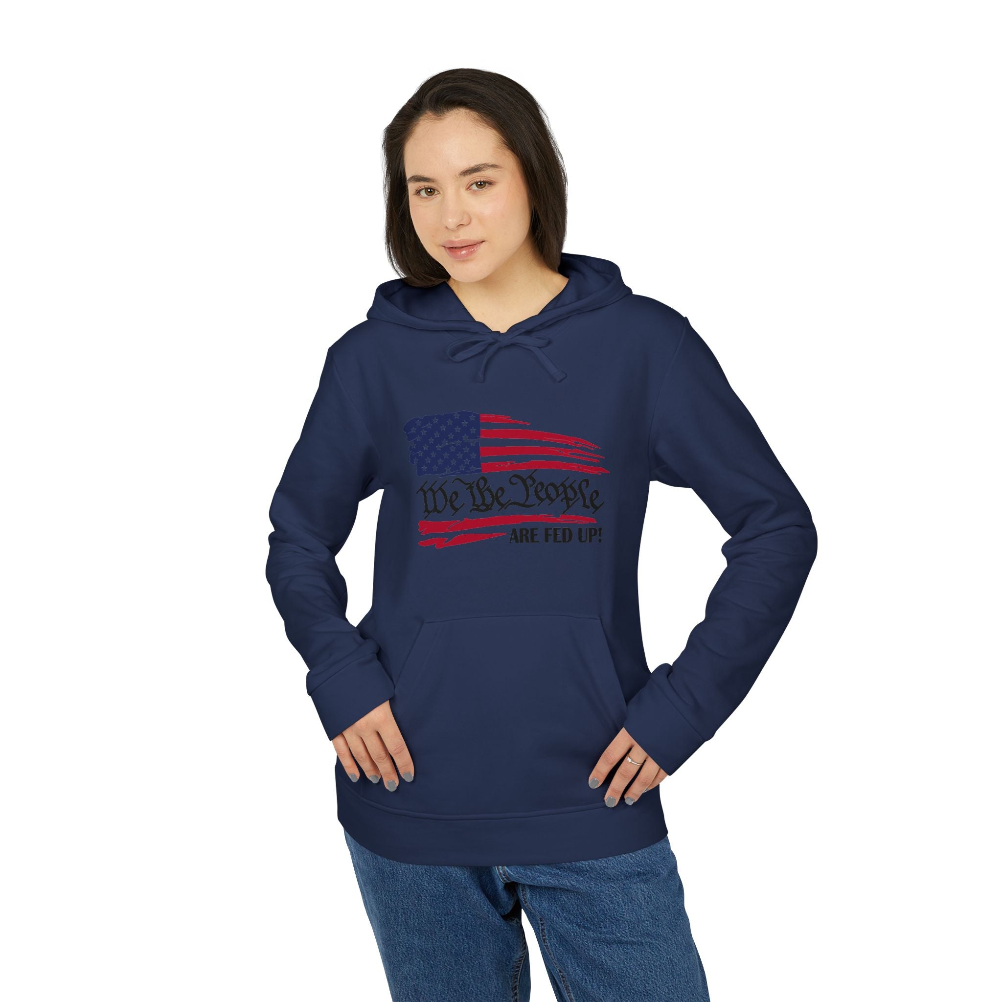 Fleece Hoodie - Bold Lines Design