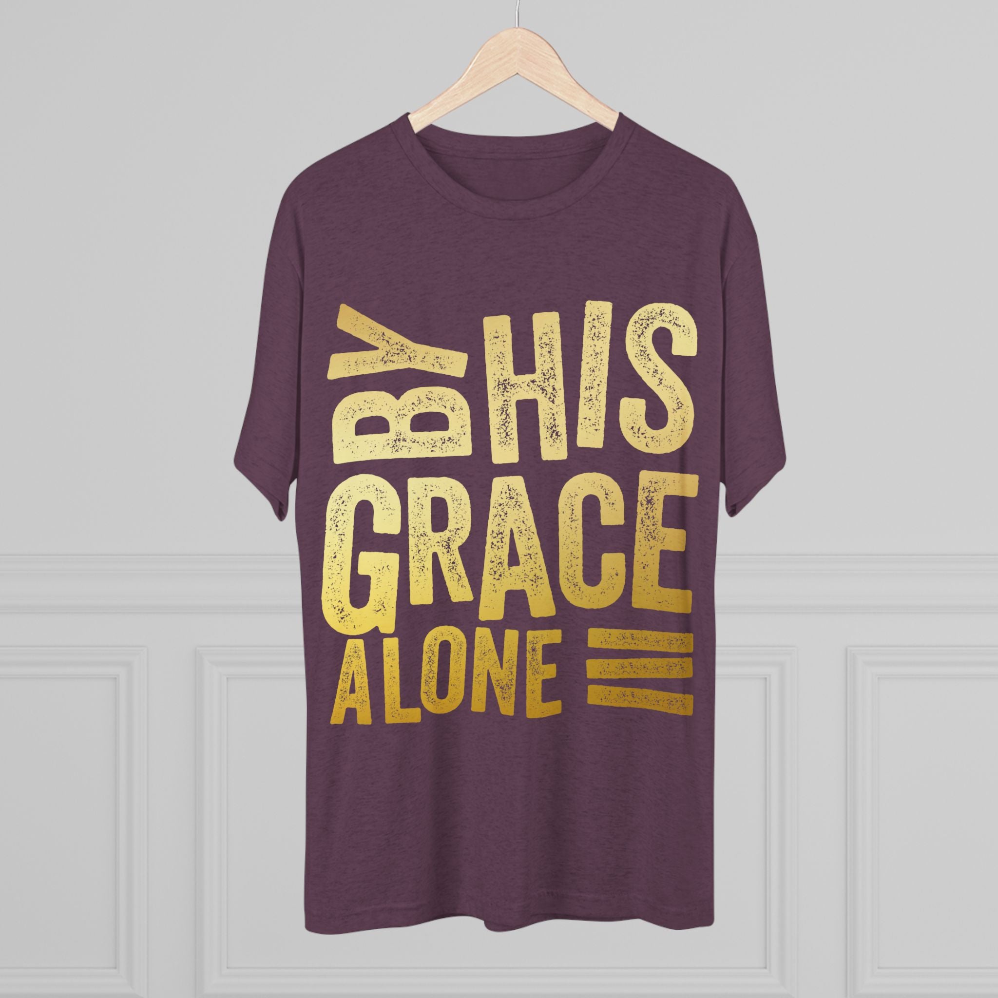 Unisex Tri-Blend Crew Tee - 'By His Grace Alone' Inspirational T-Shirt, Faith-Based Apparel, Christian Gift, Casual Everyday Wear, [...]