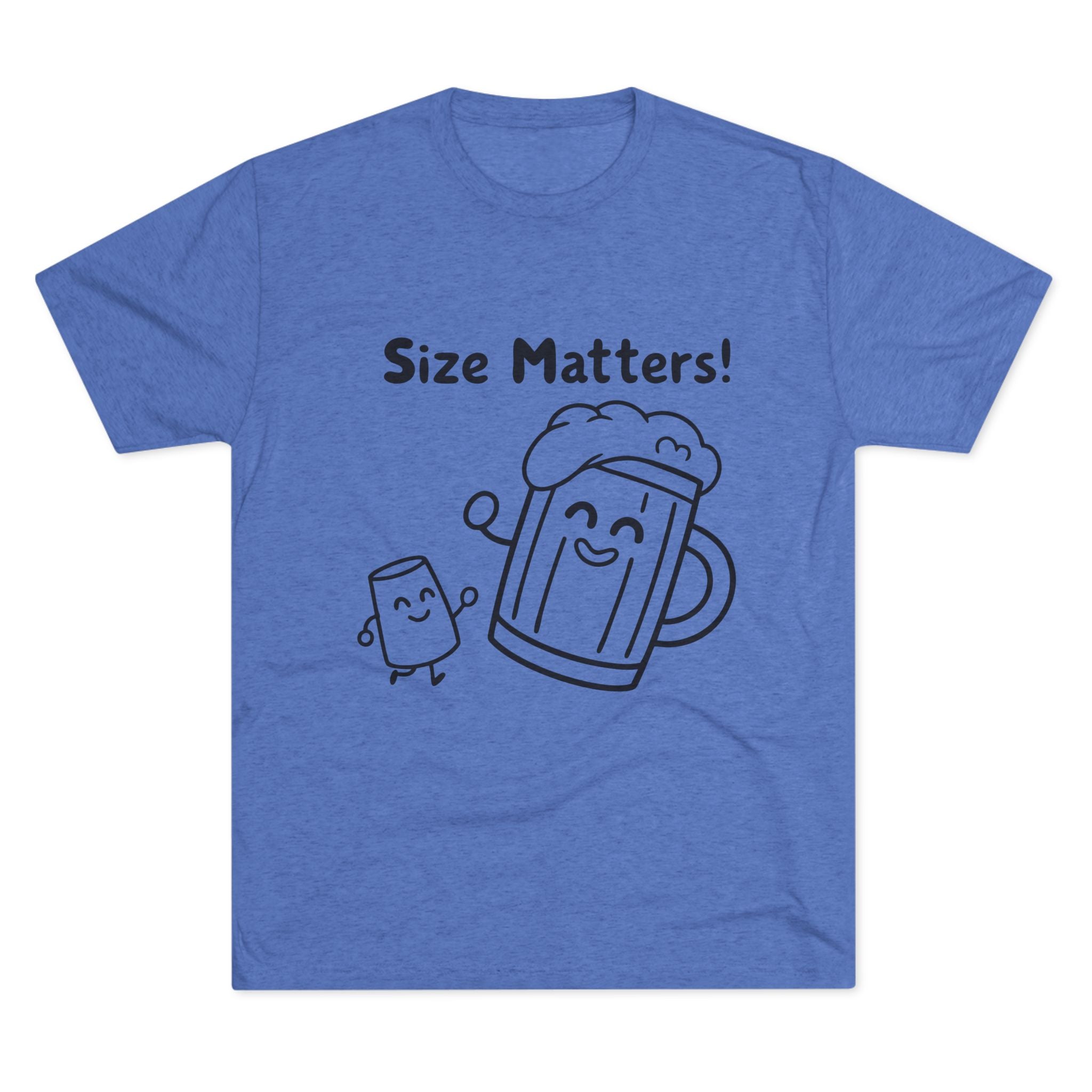 Beer Mug - Size Matters Unisex Tri-Blend Tee