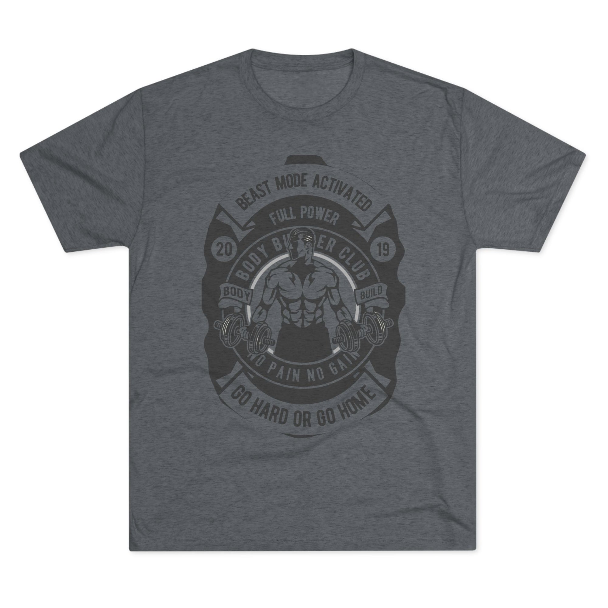 Beast Mode Activated Crew Tee | Gym Shirt, Fitness Apparel, Body Builder Gift, Workout Top, No Pain No Gain Tee