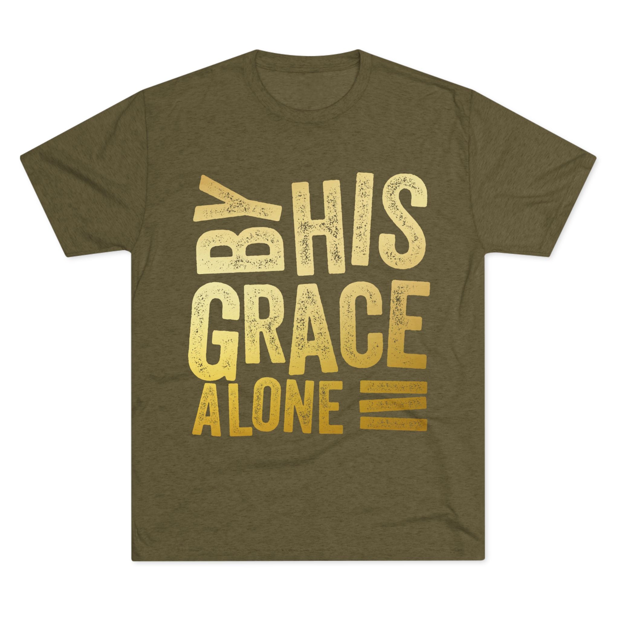 Unisex Tri-Blend Crew Tee - 'By His Grace Alone' Inspirational T-Shirt, Faith-Based Apparel, Christian Gift, Casual Everyday Wear, [...]