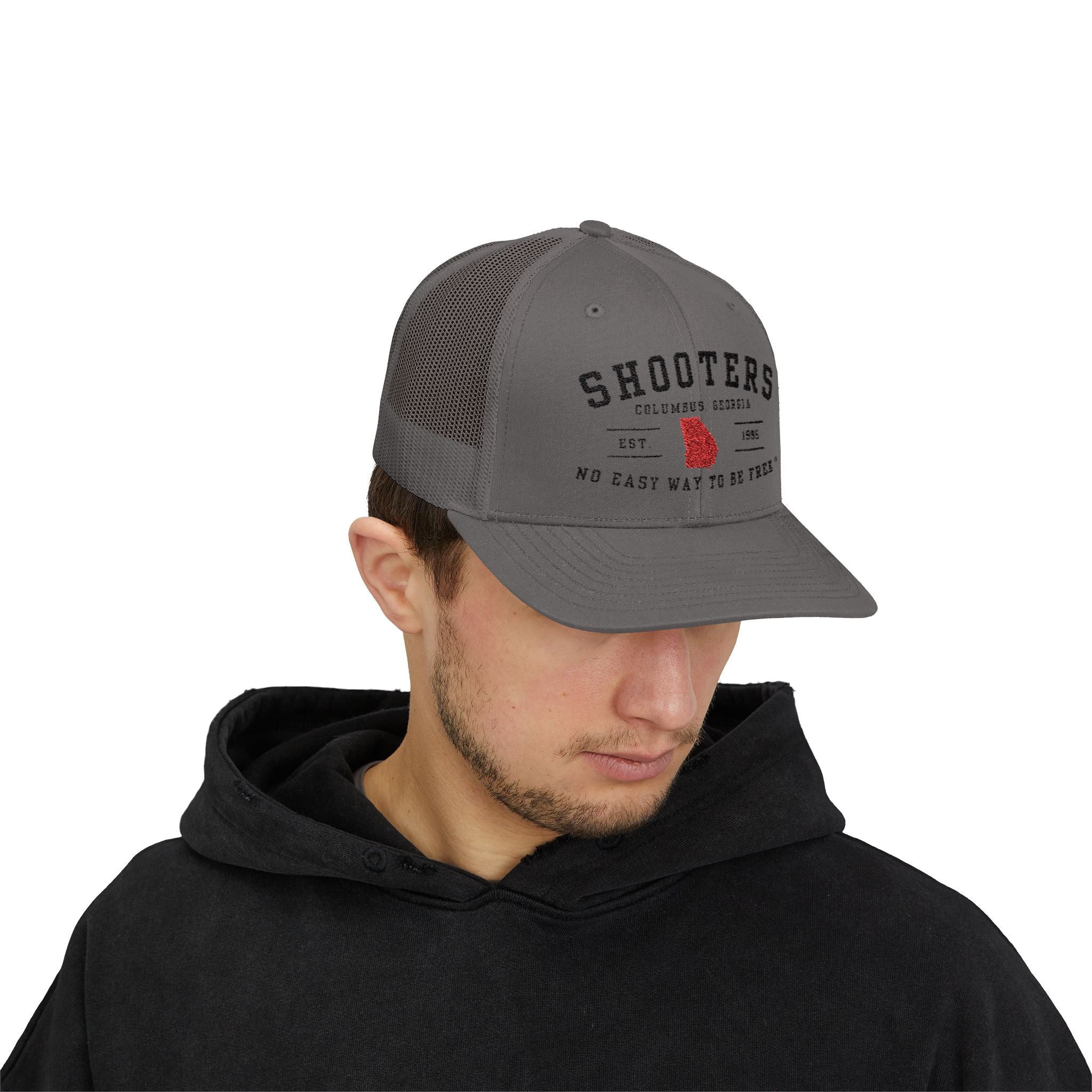 Shooters of Columbus Snapback Trucker Cap (Black lettering)