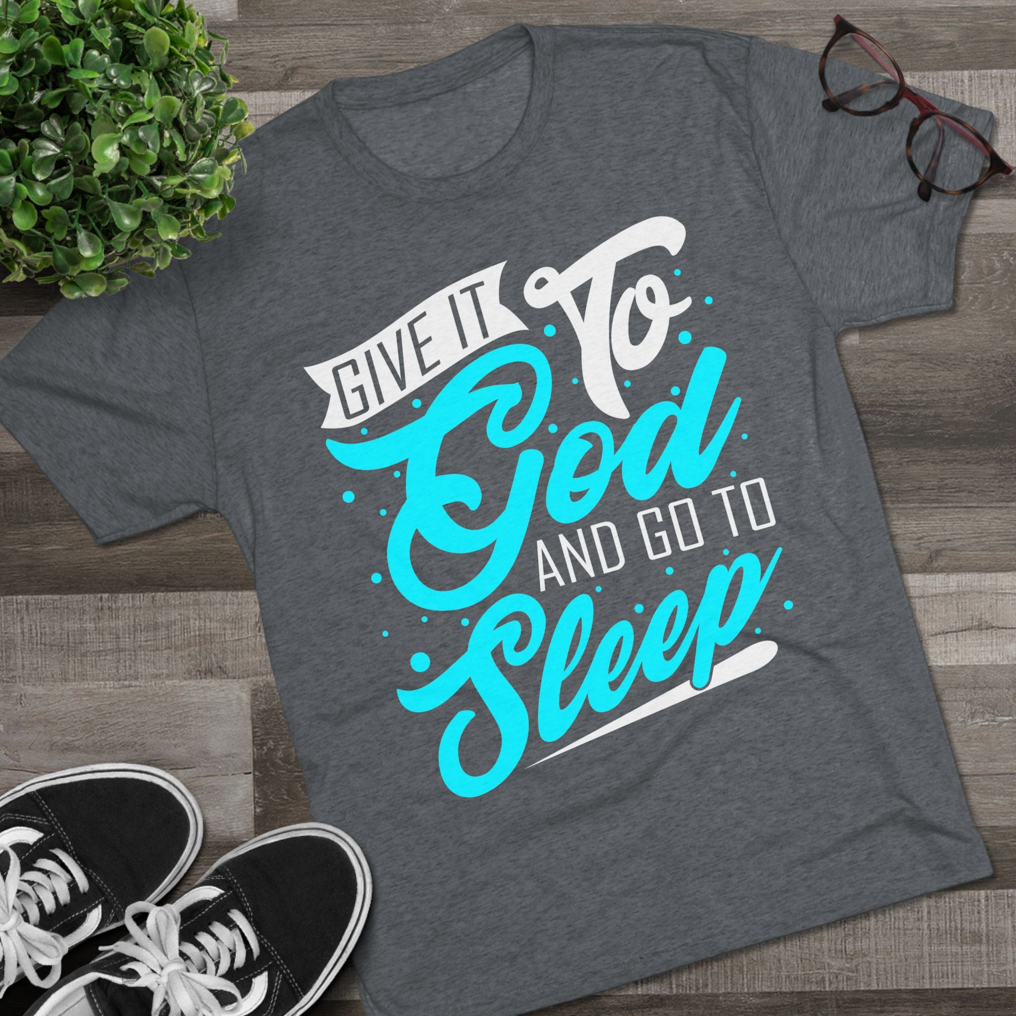 God Sleep Unisex Tri-Blend Crew Tee, Relaxation Shirt, Gift for Sleep Lovers, Comfortable Casual Wear, Perfect for Everyday