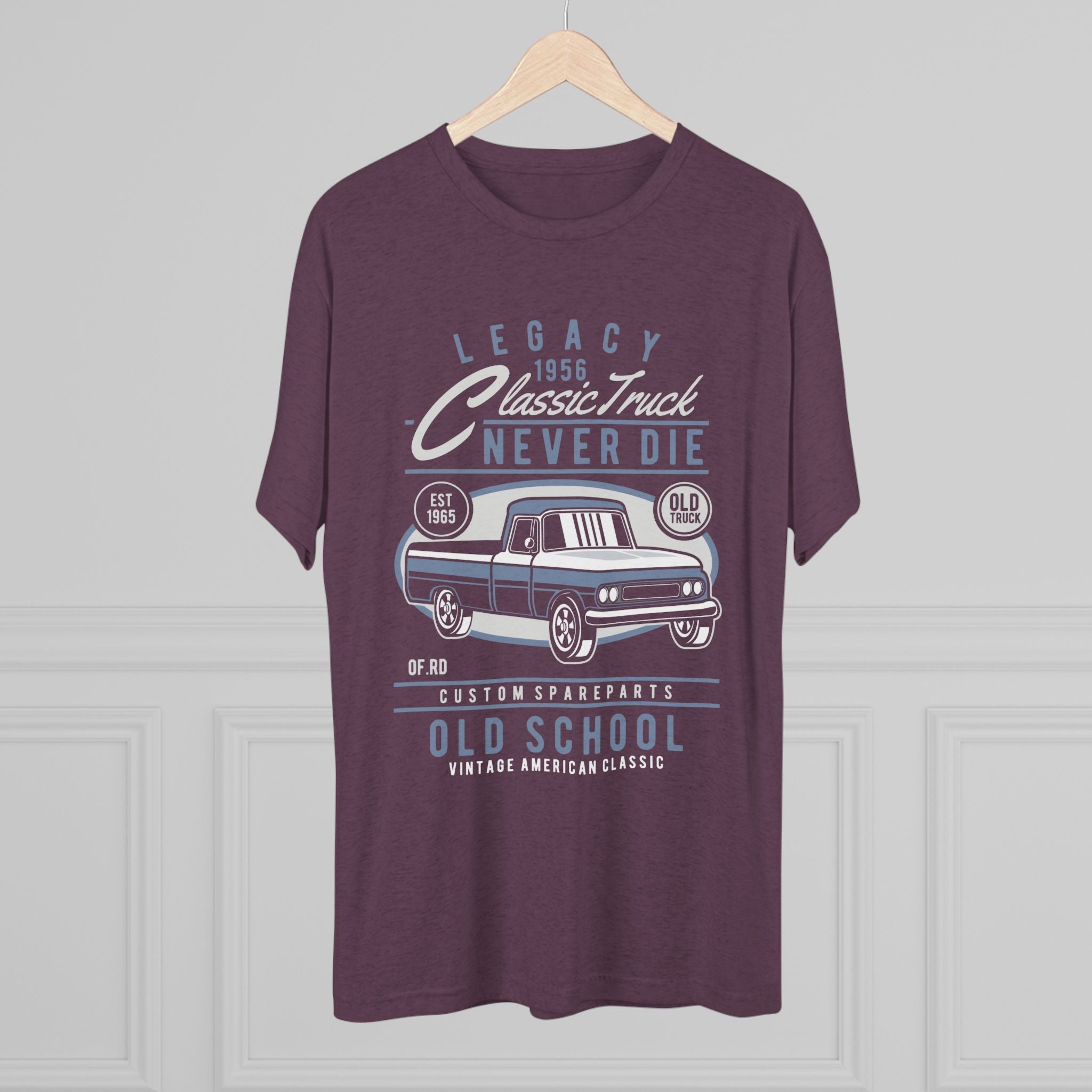 Vintage Classic Truck Tee - Unisex Tri-Blend Crew Neck