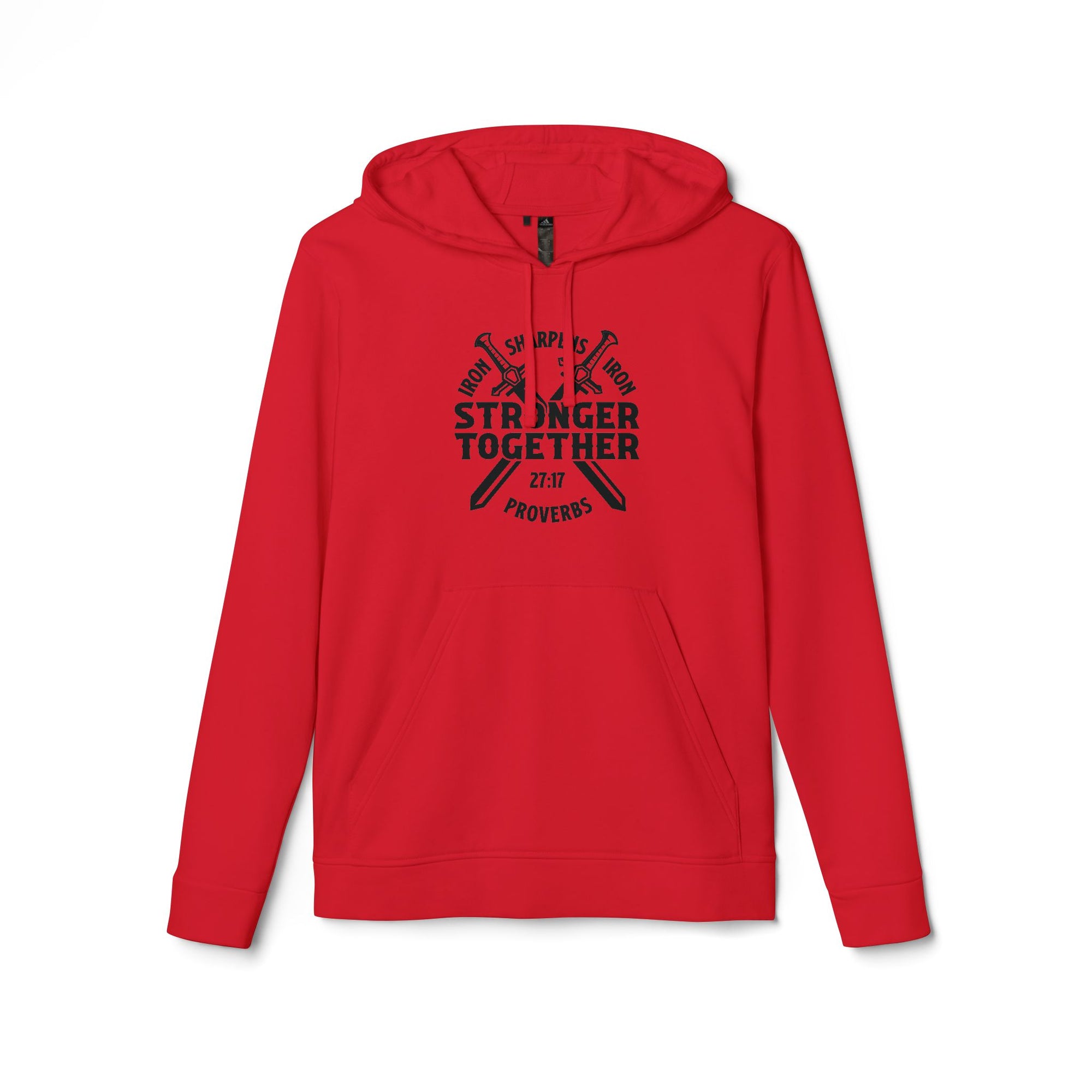 Iron Sharpens Iron Hoodie, Unisex Fleece Pullover, Motivational Sweatshirt, Inspirational Jumper, Workout Clothing, Fitness Apparel
