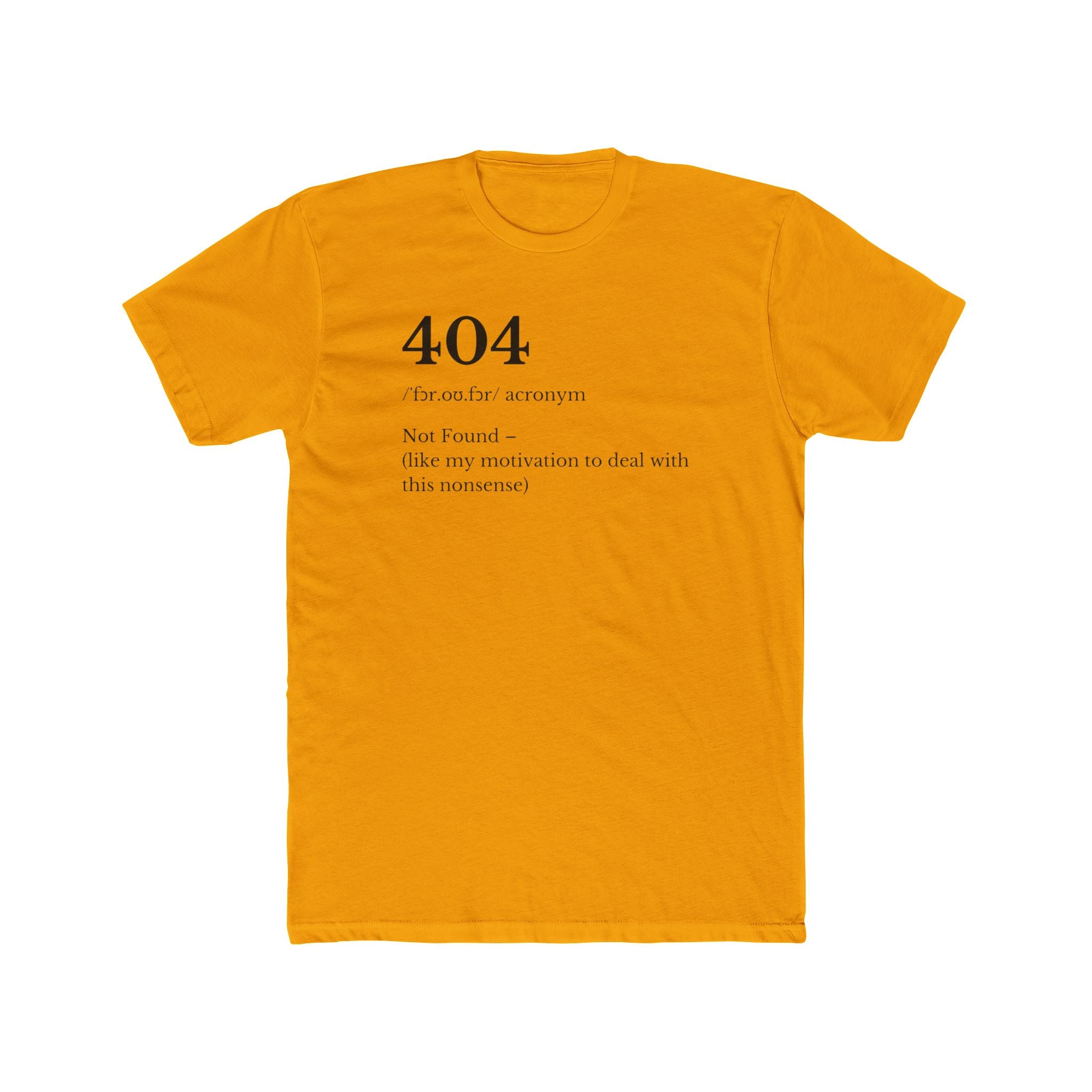 404 The Only Error Unisex Cotton Crew Tee, Casual Wear, Funny Graphic Tee, Gift for Tech Lovers, Humor Shirt, Everyday Style