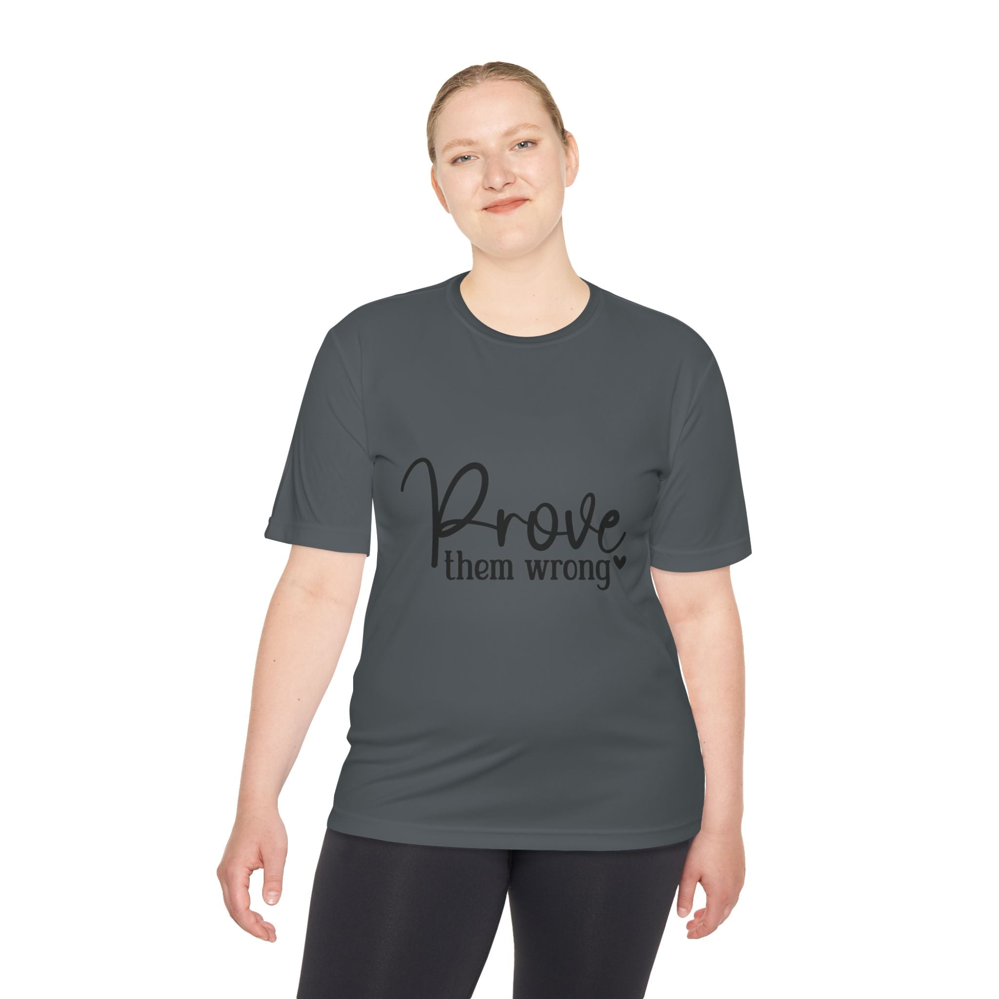 Moisture Wicking Tee - Prove them wrong, Inspirational Workout Shirt, Unisex Gym Top, Motivational Exercise T-Shirt, Fitness Apparel