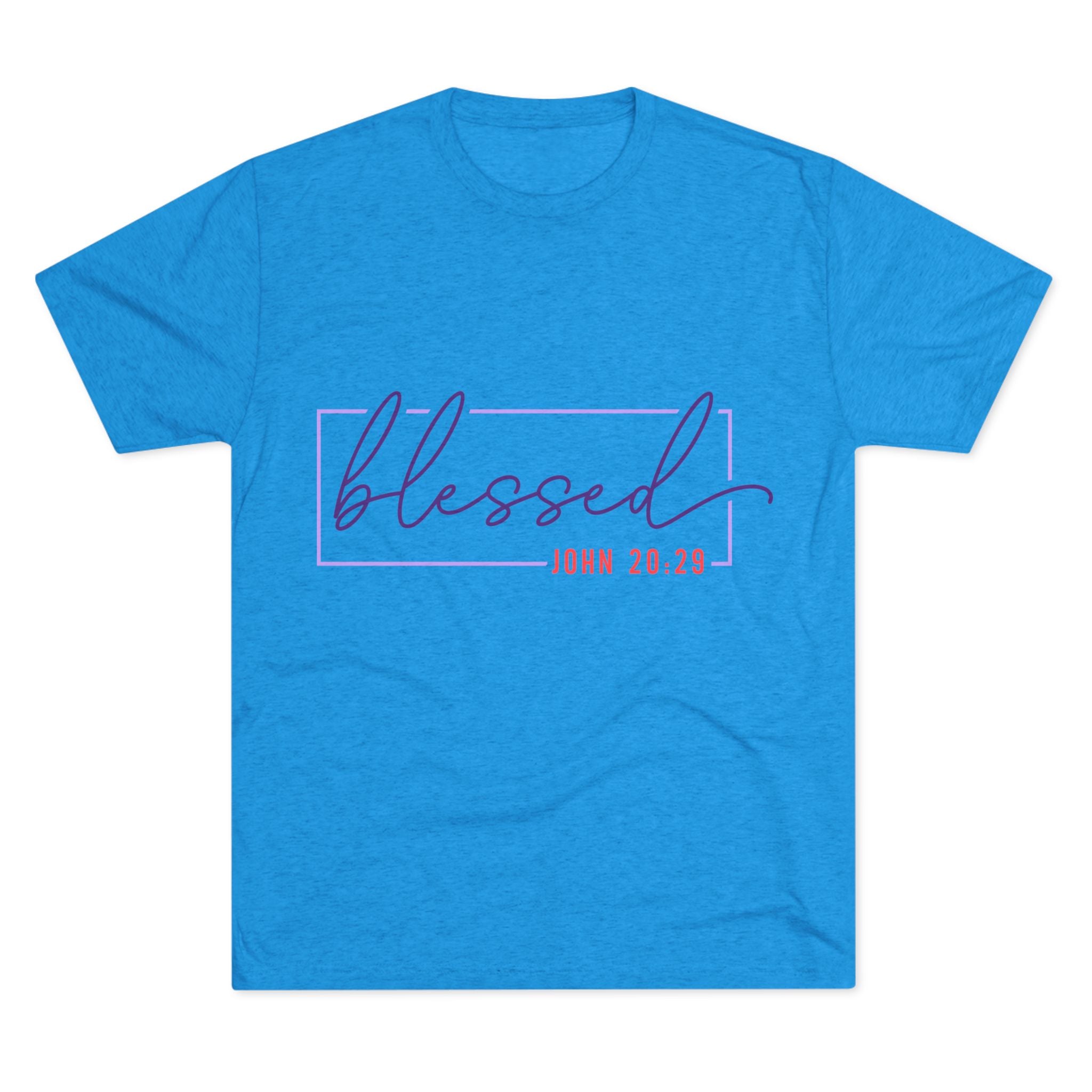 Blessed Unisex Tri-Blend Crew Tee | Inspirational Gift for Friends, Spiritual Wear, Faith-Based Apparel, Green Shirt, Casual Top