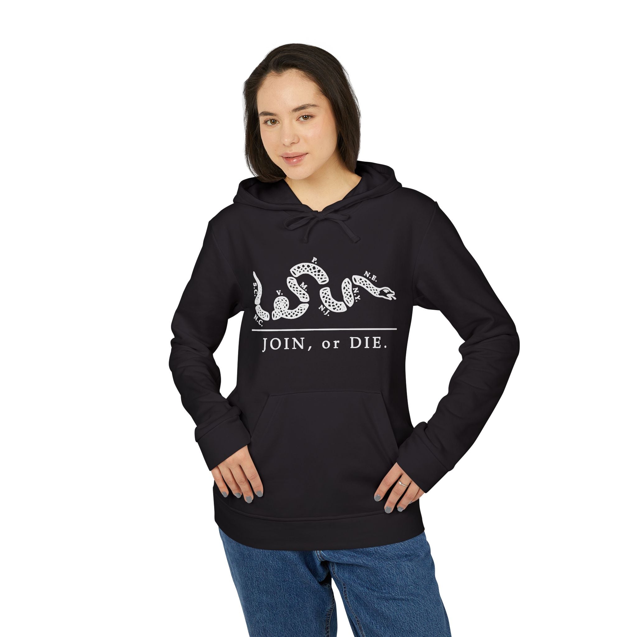 Fleece Hoodie - Bold Lines Design