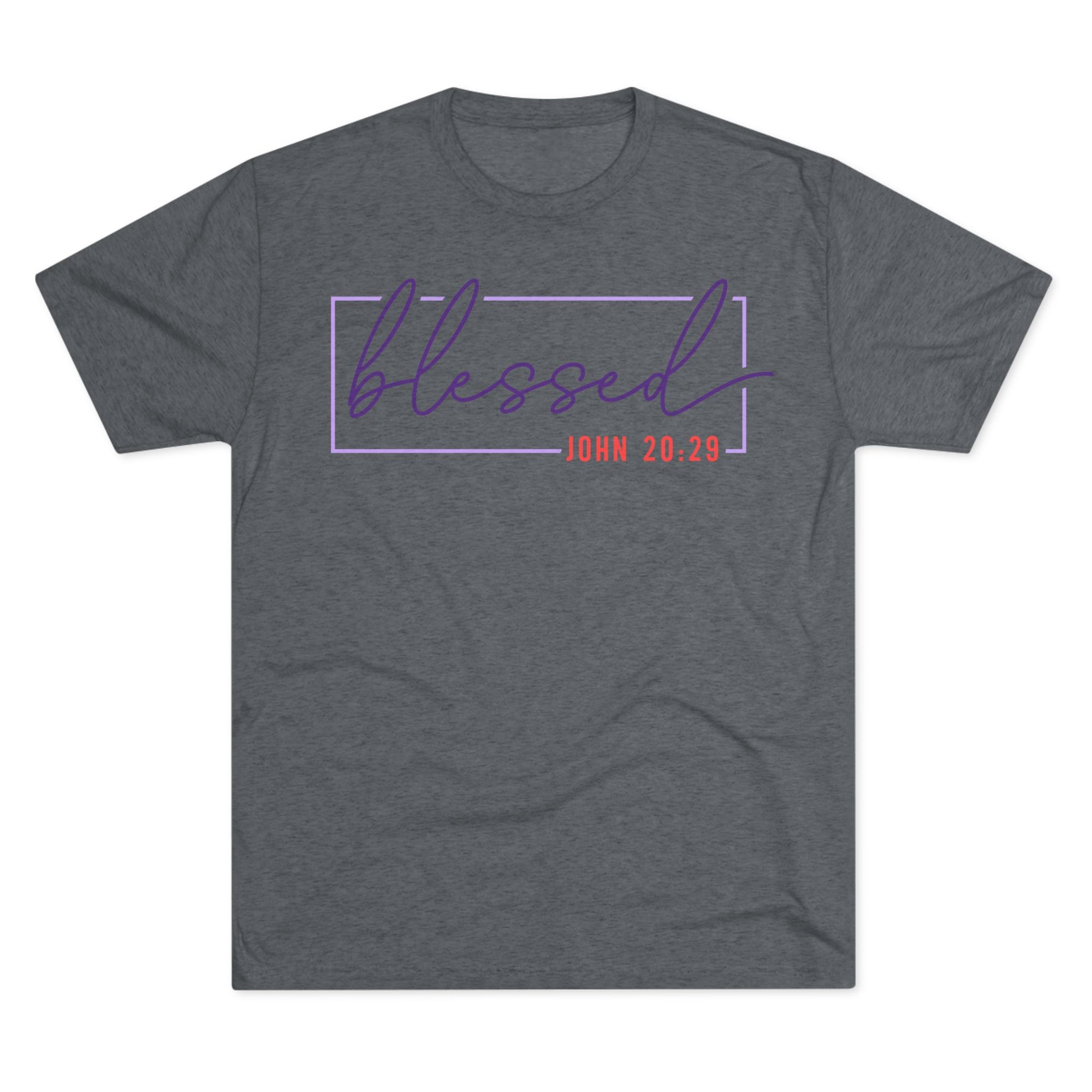 Blessed Unisex Tri-Blend Crew Tee | Inspirational Gift for Friends, Spiritual Wear, Faith-Based Apparel, Green Shirt, Casual Top