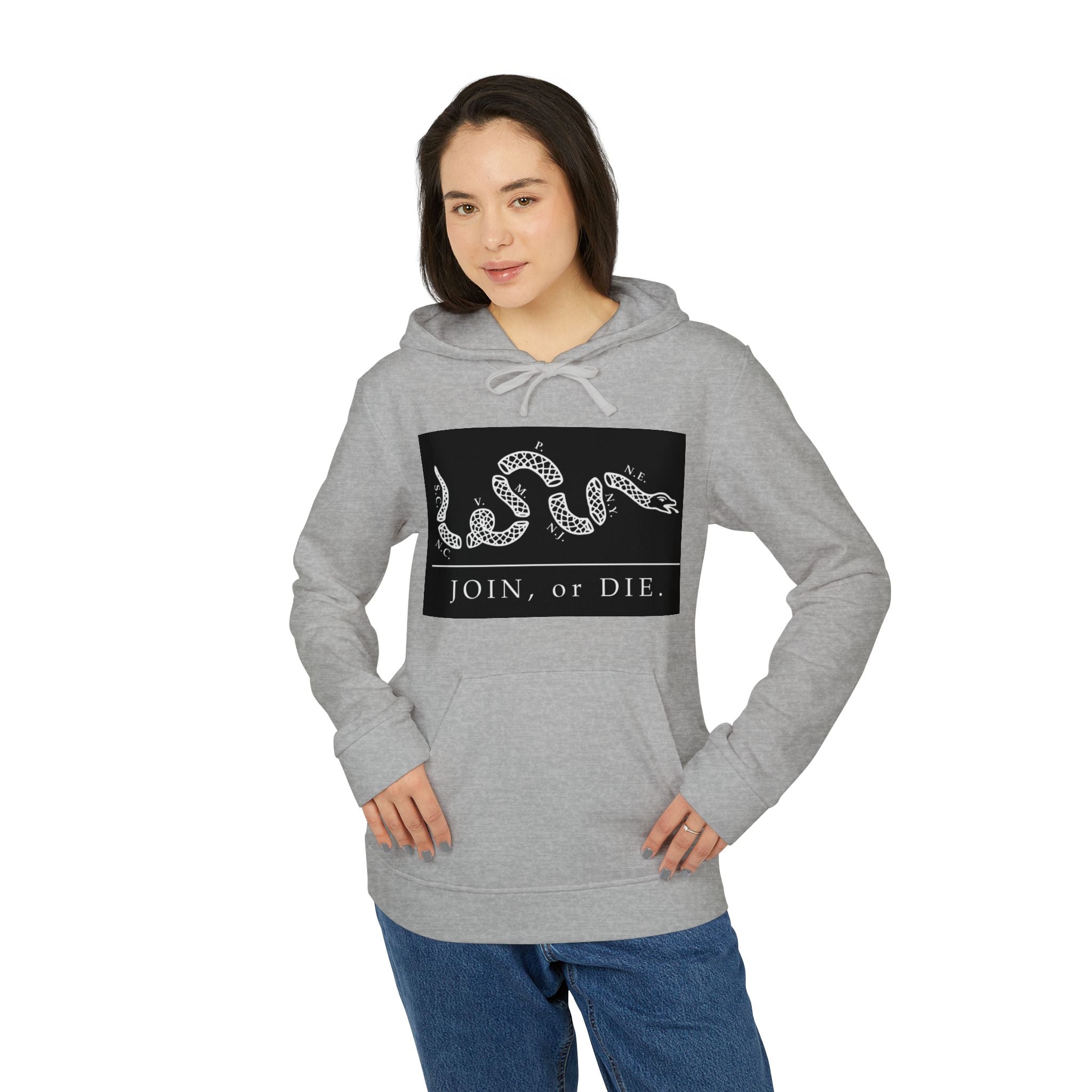 Fleece Hoodie - Bold Lines Design