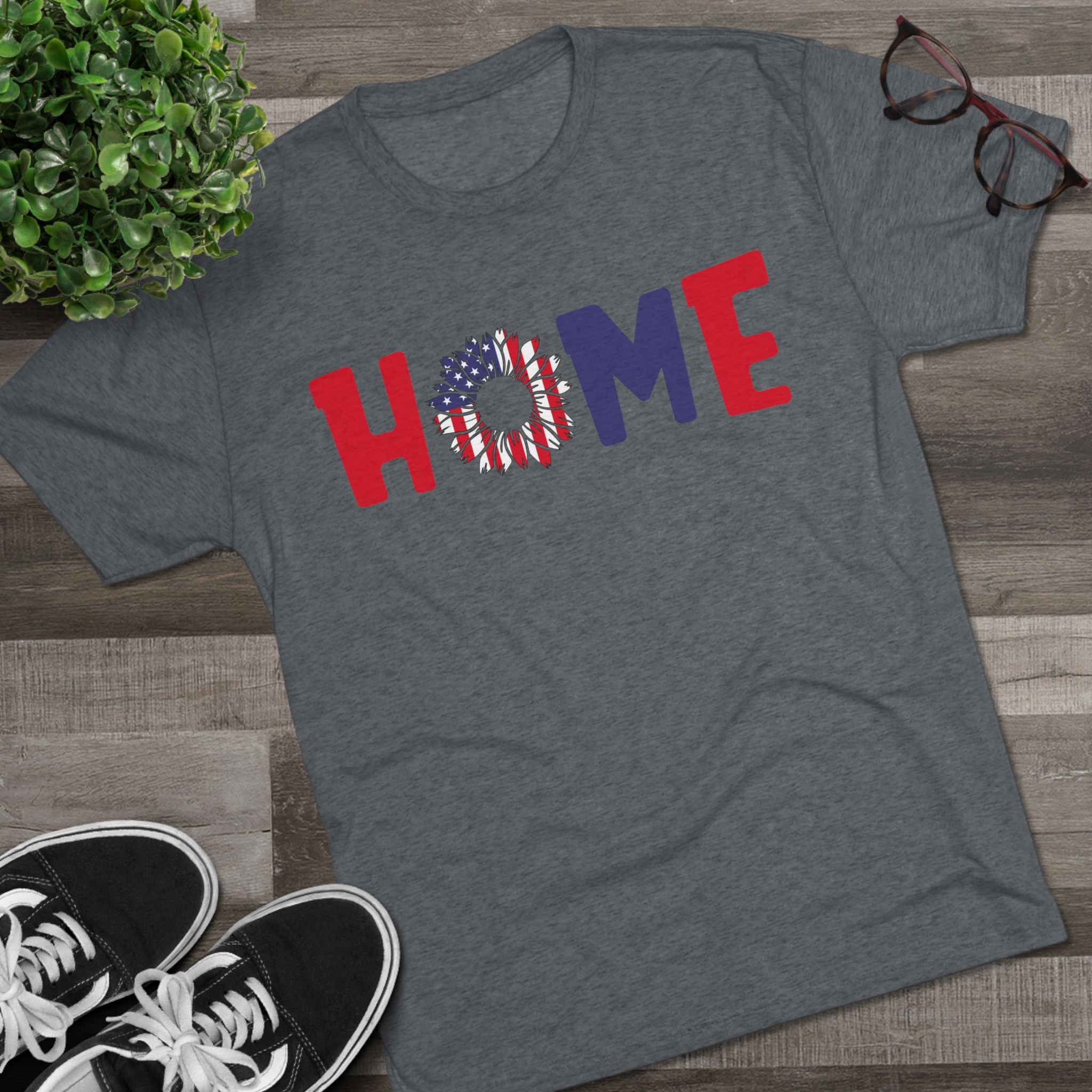 Graphic Tee Home in Red White and Blue Unisex Shirt