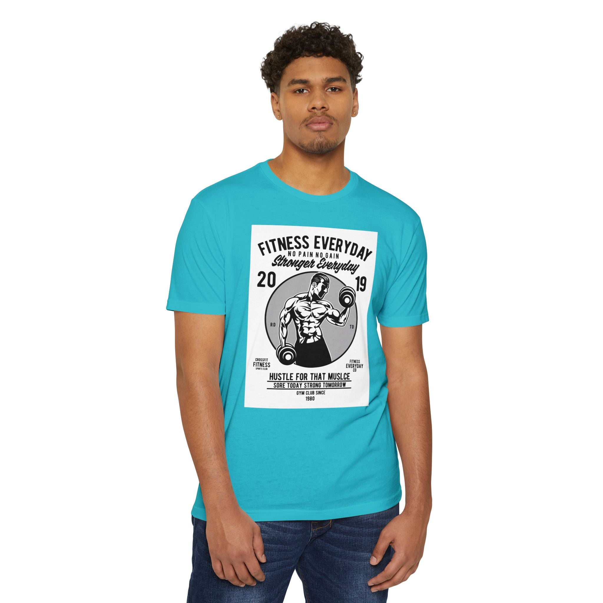 Fitness Everyday Unisex CVC Jersey T-shirt | Gym Shirt, Workout Tee, Fitness Apparel, Motivational Shirt, Gift for Him/Her