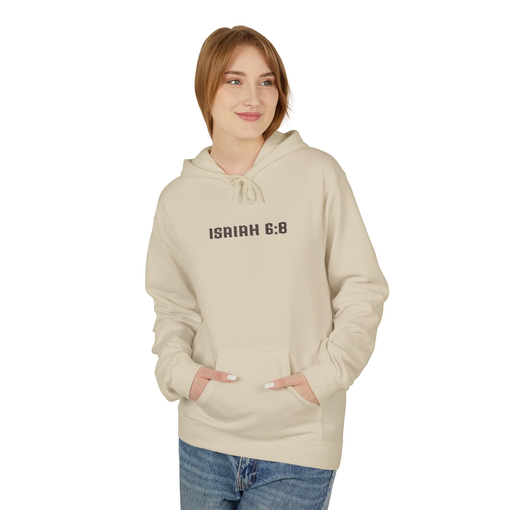 Hoodie - Isaiah 6:8 Inspirational Scripture Design