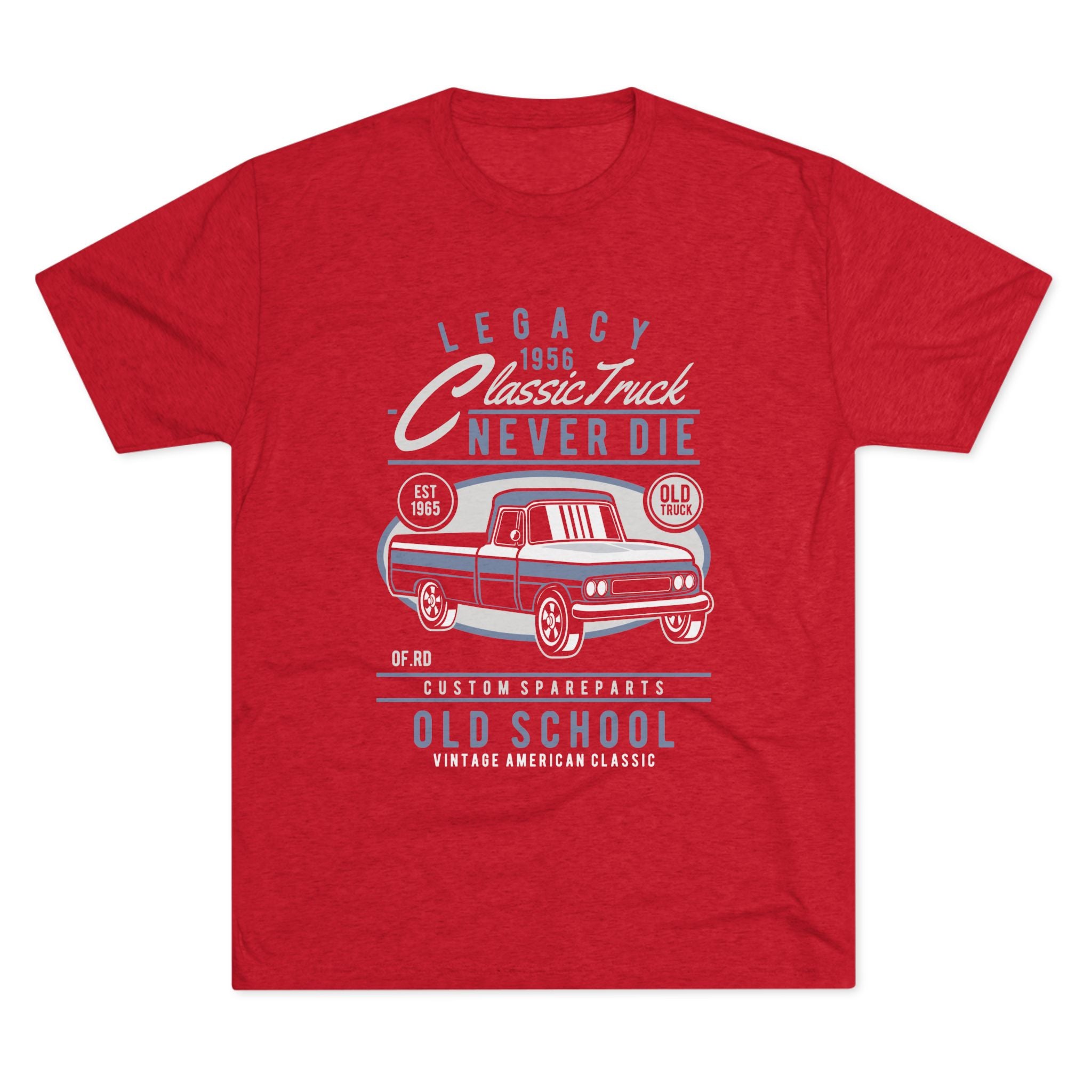 Vintage Classic Truck Tee - Unisex Tri-Blend Crew Neck