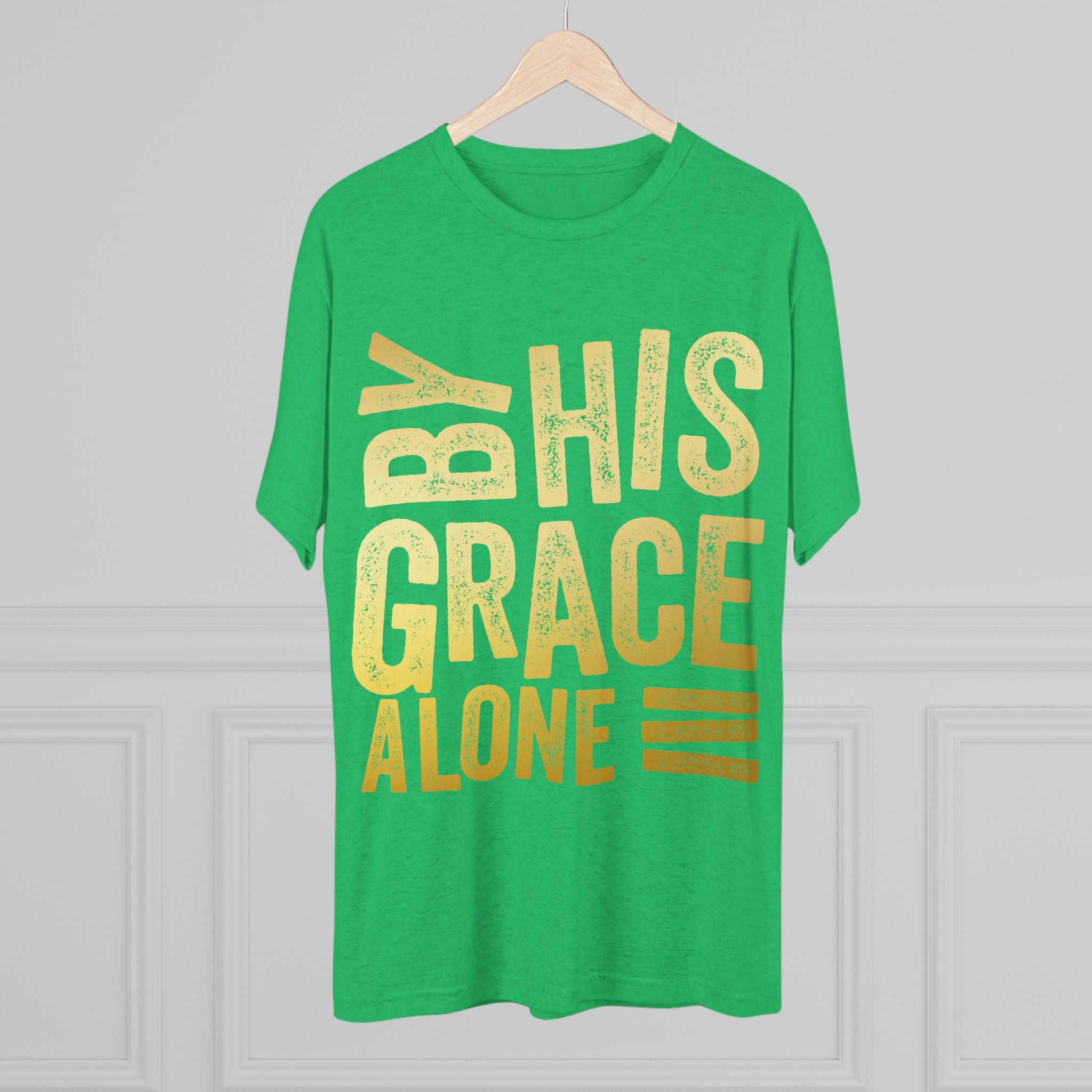 Unisex Tri-Blend Crew Tee - 'By His Grace Alone' Inspirational T-Shirt, Faith-Based Apparel, Christian Gift, Casual Everyday Wear, [...]