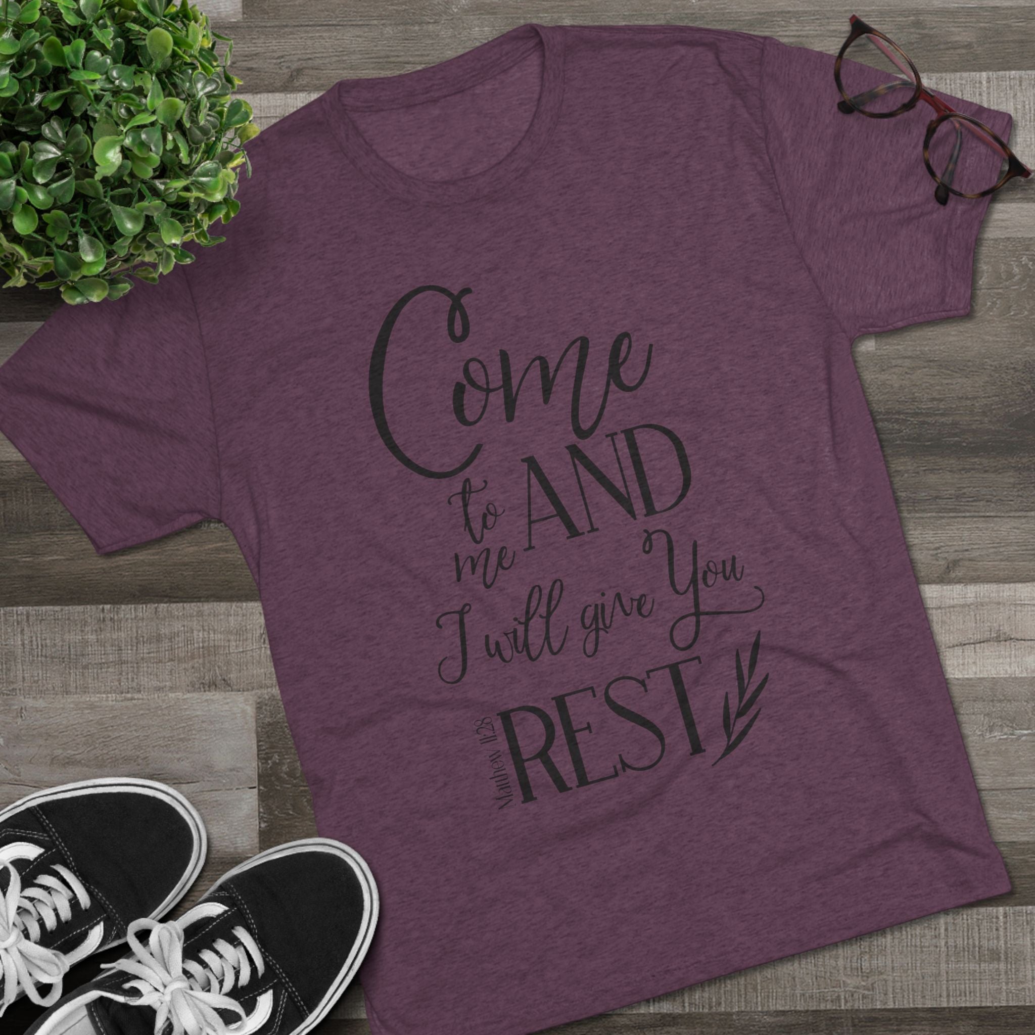 Crew Tee - 'Come to me and I will give you rest' T-Shirt