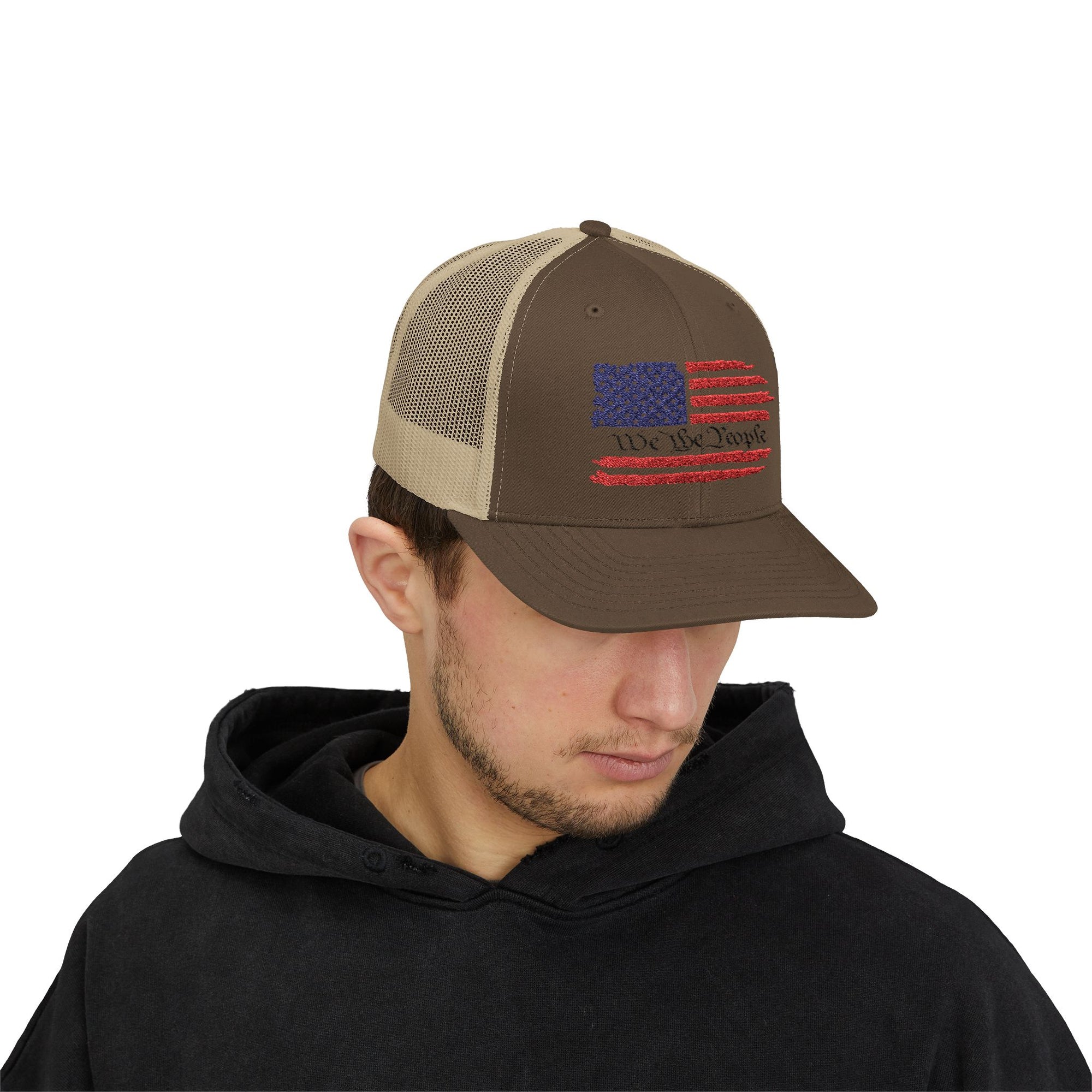 Trucker Cap We the People American Flag Snapback