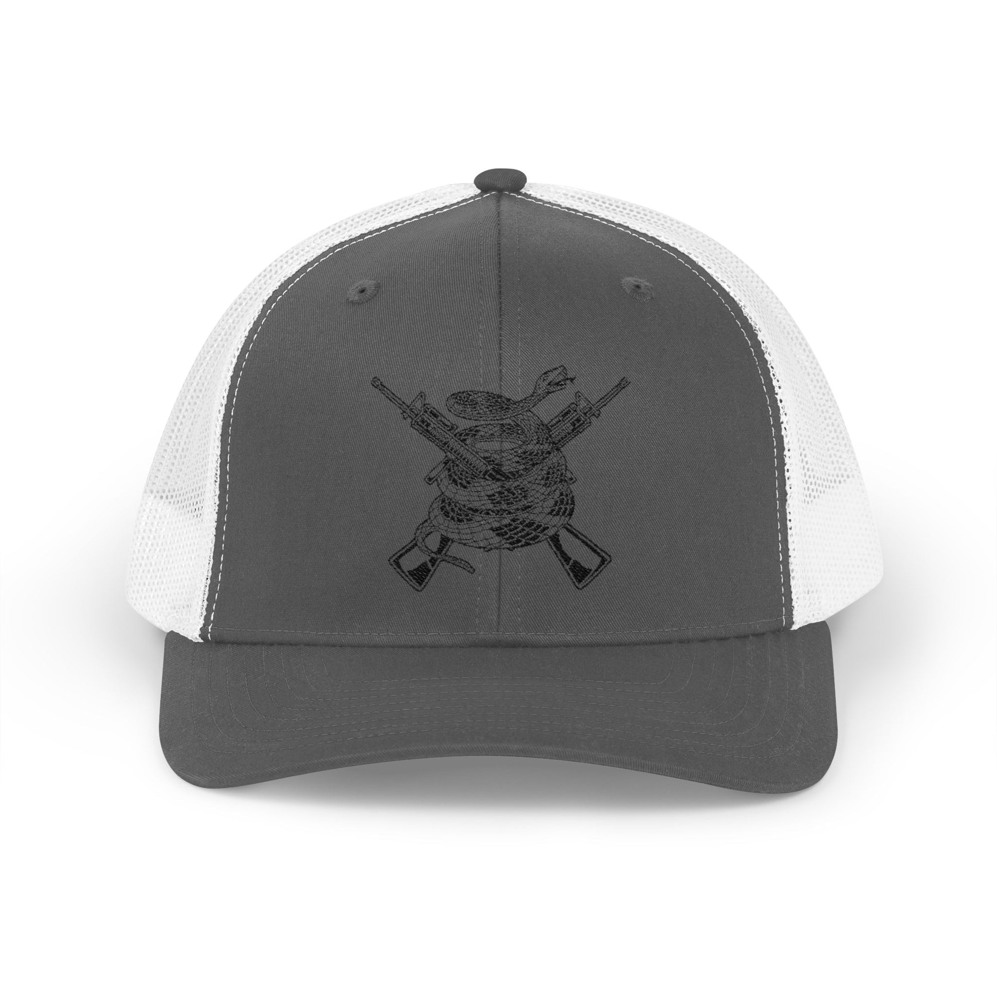 Snapback Cap, Crossed Rifles with Snake Design