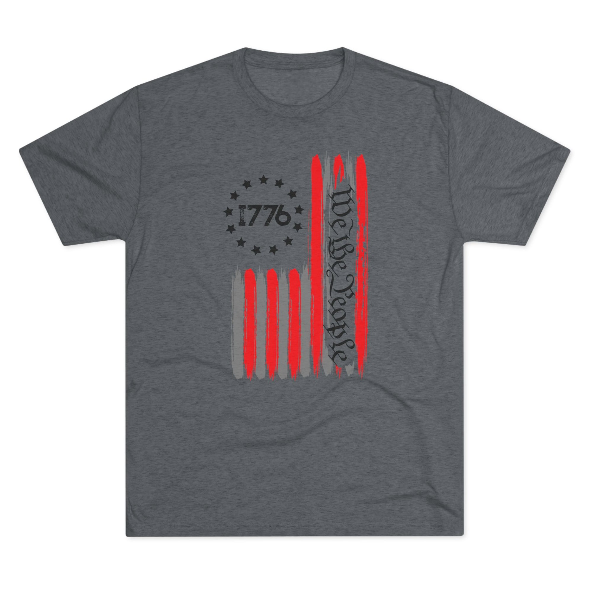 Patriotic Tee - We the People 1776 Flag Unisex Tri-Blend Crew Tee
